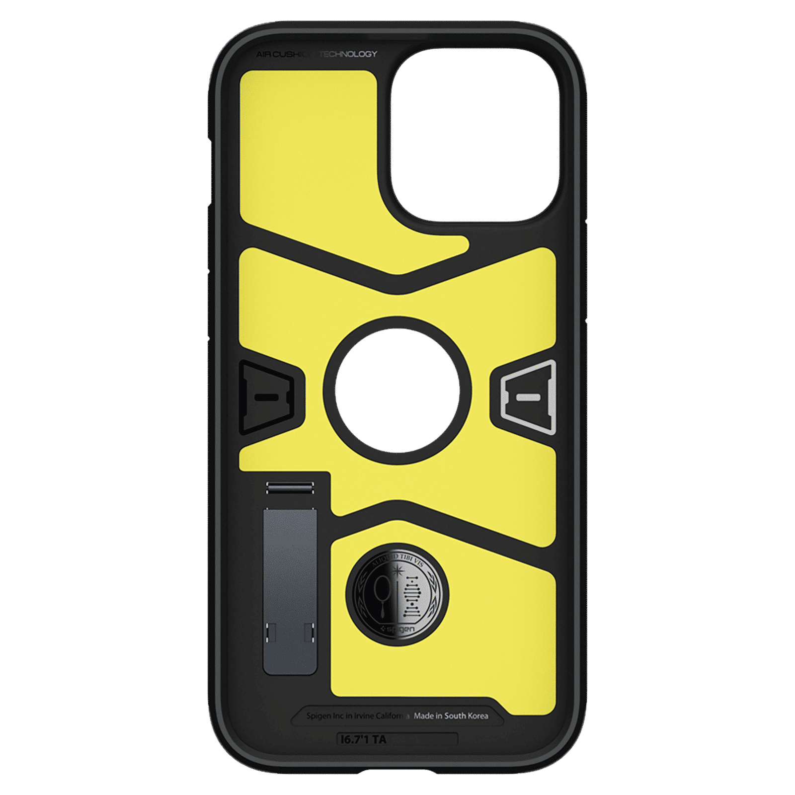 spigen Tough Armor TPU & Polycarbonate Back Case with Stand for Apple iPhone 13 Pro Max (Wireless Charging Compatible, Metal Slate)_5