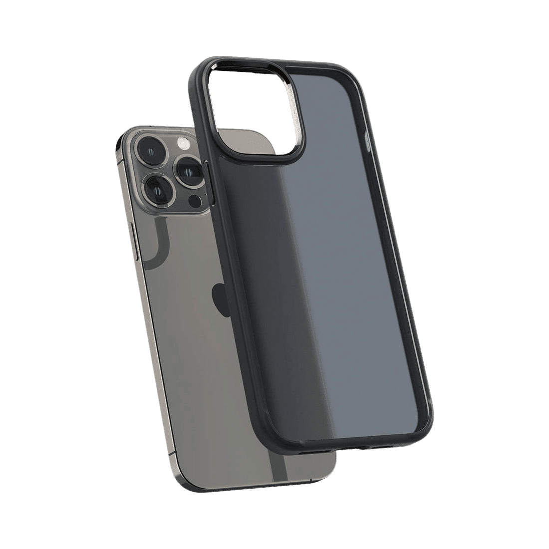 spigen Ultra Hybrid TPU & Polycarbonate Back Cover for Apple iPhone 13 Pro Max (Wireless Charging Compatible?, Frost Black)_8