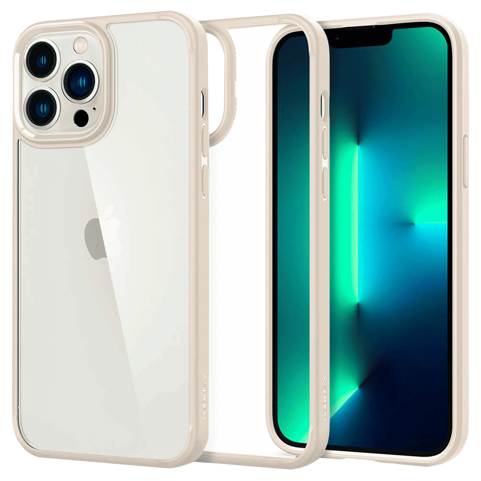 spigen Ultra Hybrid TPU & Polycarbonate Back Cover for Apple iPhone 13 Pro Max (Wireless Charging Compatible?, Sand Beige) spigen Ultra Hybrid TPU & Polycarbonate Back Cover for Apple iPhone 13 Pro Max (Wireless Charging Compatible?, Sand Beige)_1