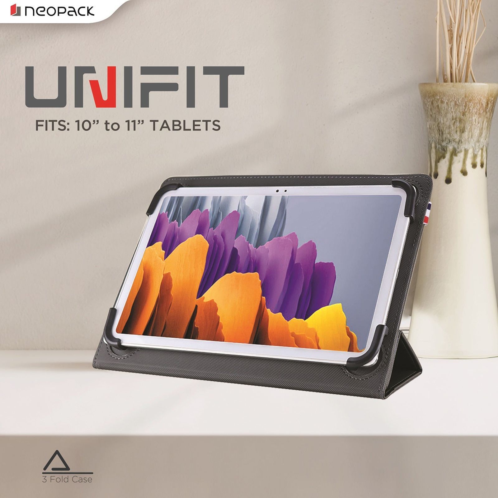 neopack Unifit Polyurethane Flip Cover for Apple iPad 10.2 Inch, iPad Air 10.5 & 10.9 Inch, iPad Pro 10.5 & iPad Pro 11 Inch (Sleep & Wake Functions, Blue)_5