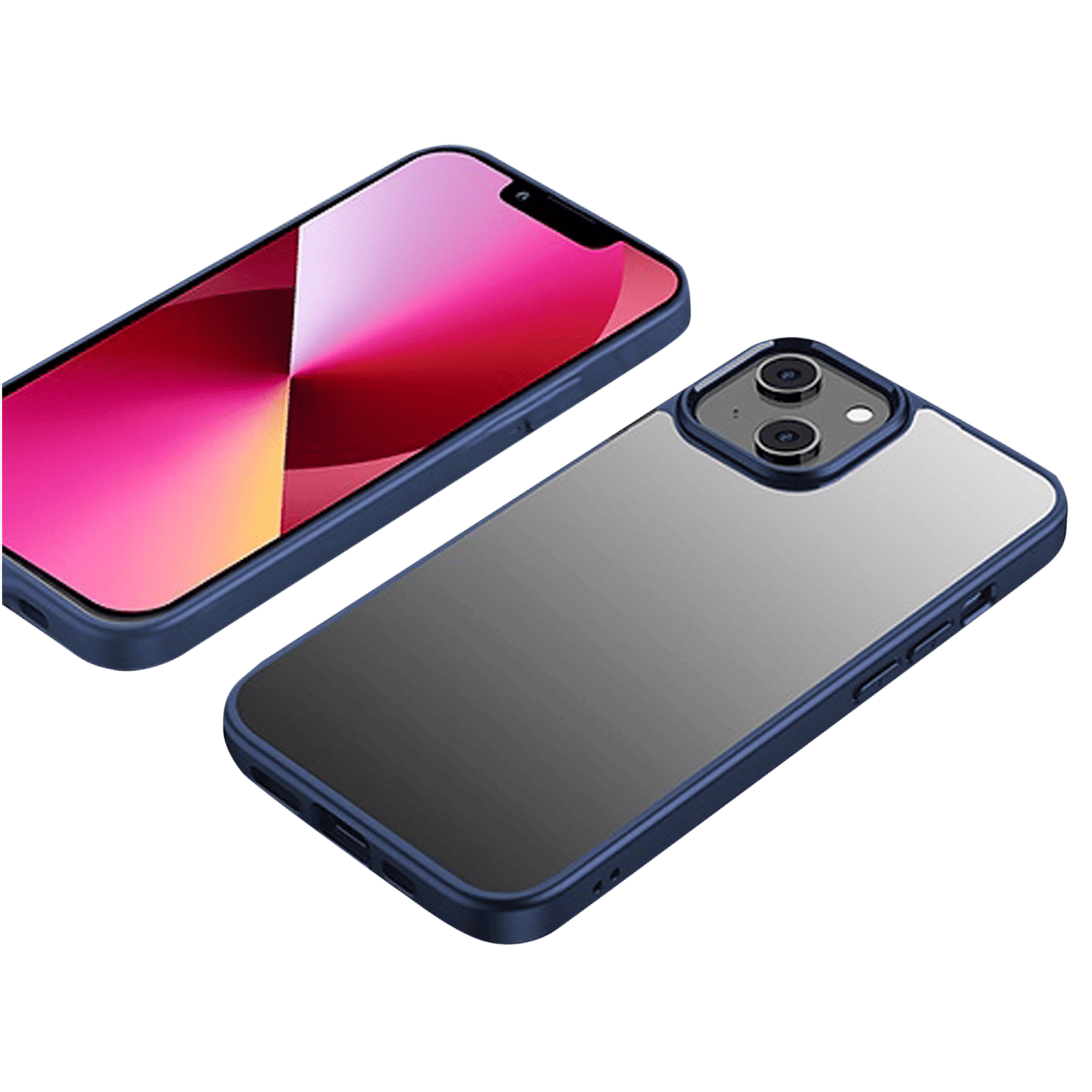 GRIPP Ming Hard Polycarbonate Back Cover for Apple iPhone 13 (Drop Protection, Blue)_10