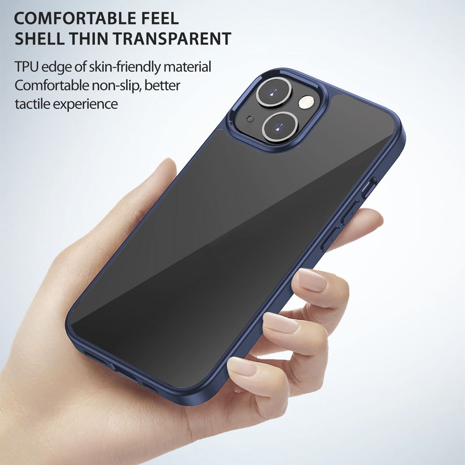 GRIPP Ming Hard Polycarbonate Back Cover for Apple iPhone 13 (Drop Protection, Blue)_4