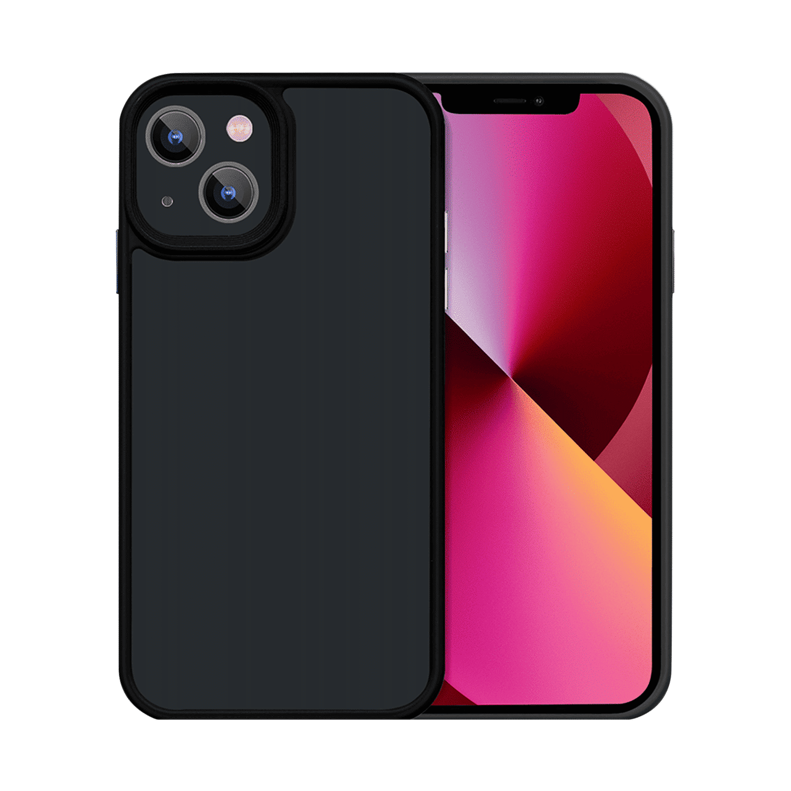 GRIPP Bolt Hard TPU Back Cover for Apple iPhone 13 (Supports Wireless Charging, Black)_1