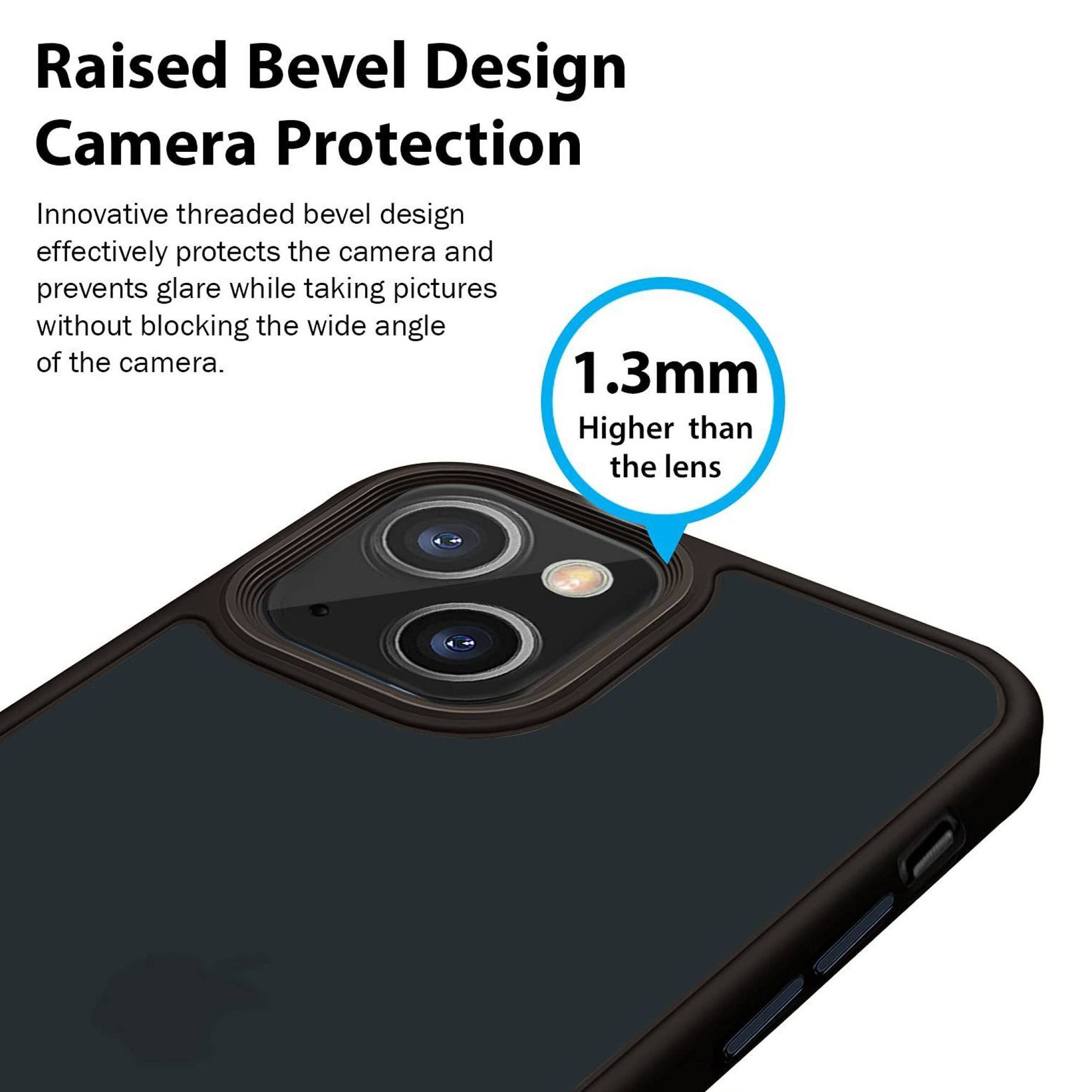 GRIPP Bolt Hard TPU Back Cover for Apple iPhone 13 (Supports Wireless Charging, Black)_5