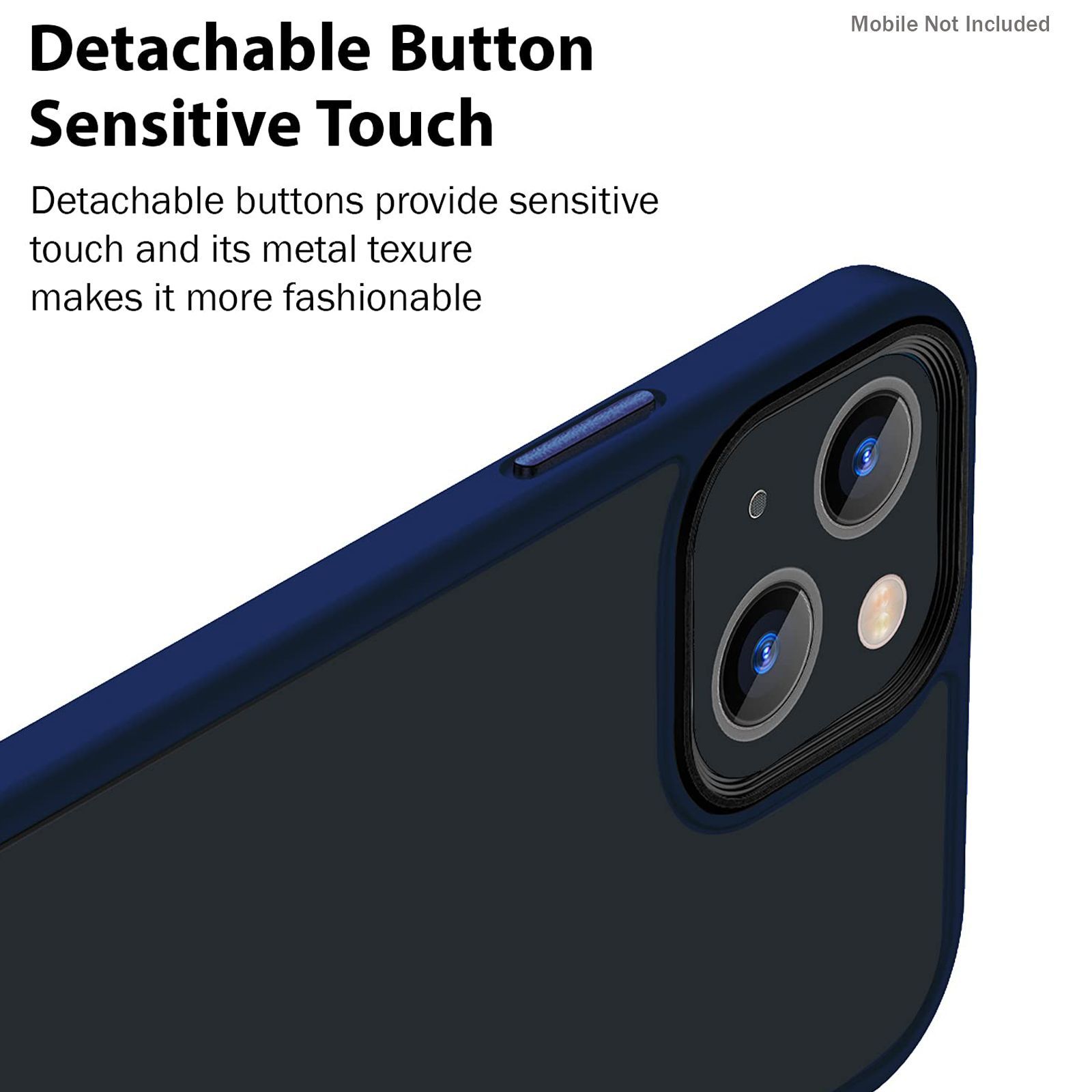 GRIPP Bolt Hard TPU Back Cover for Apple iPhone 13 (Supports Wireless Charging, Blue)_4