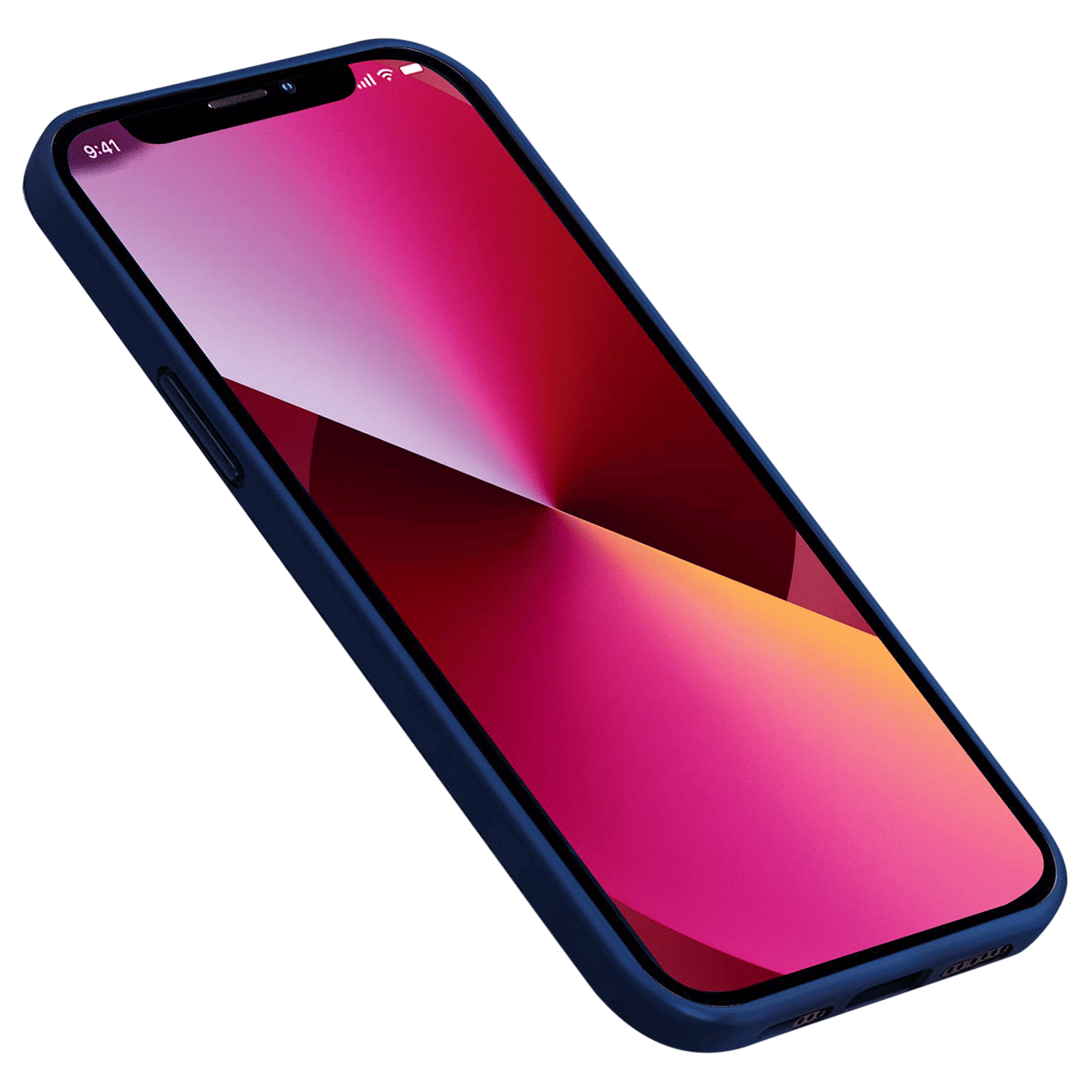 GRIPP Bolt Hard TPU Back Cover for Apple iPhone 13 (Supports Wireless Charging, Blue)_5