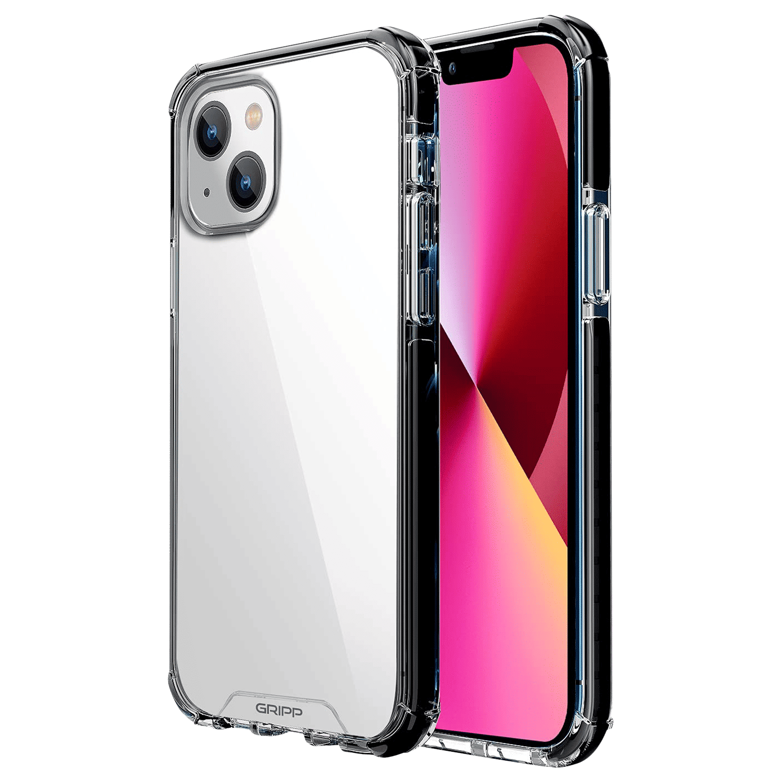 GRIPP GR-IP13-MBLK Hard Polycarbonate Back Cover for Apple iPhone 13 (Supports Wireless Charging, Black)_1