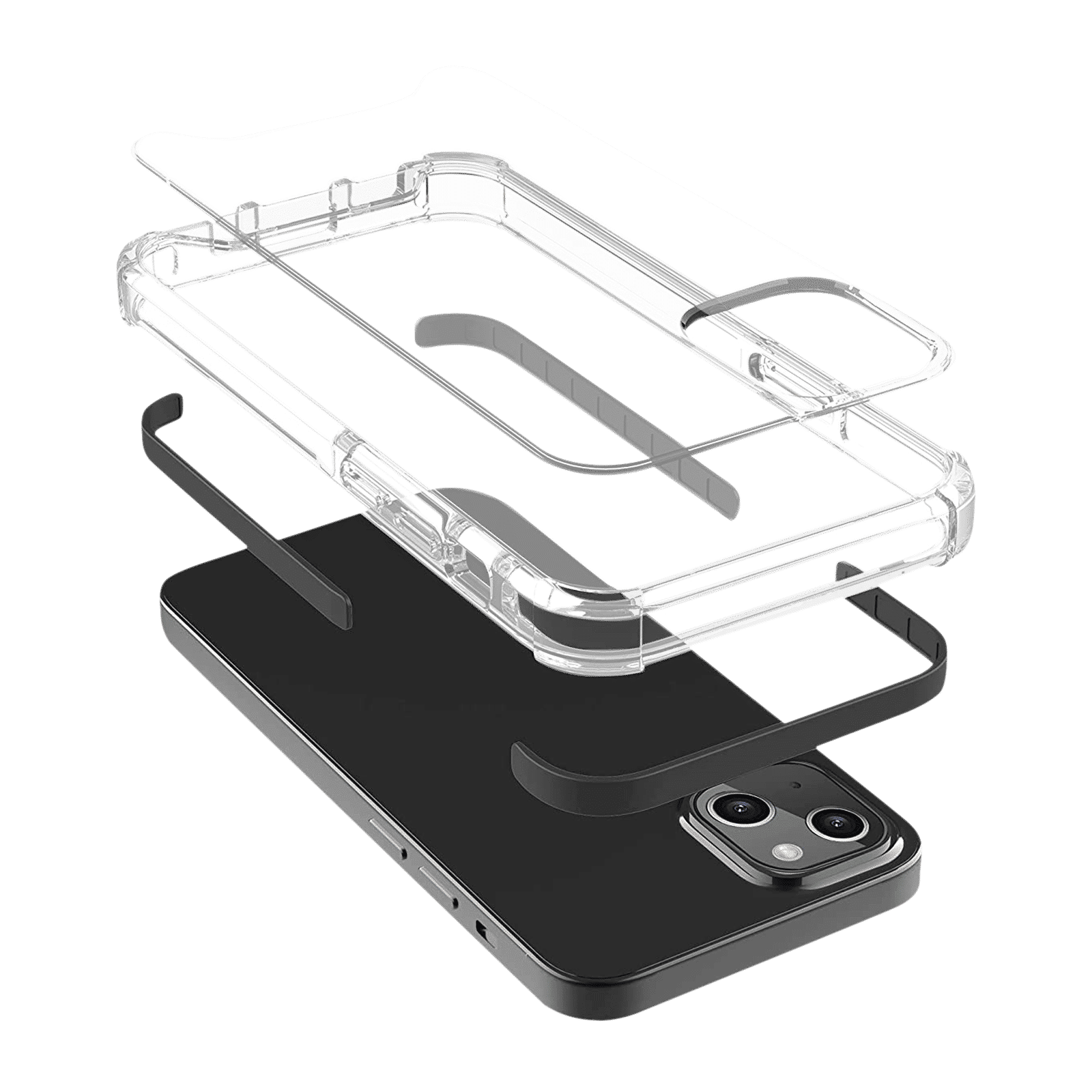 GRIPP GR-IP13-MBLK Hard Polycarbonate Back Cover for Apple iPhone 13 (Supports Wireless Charging, Black)_13