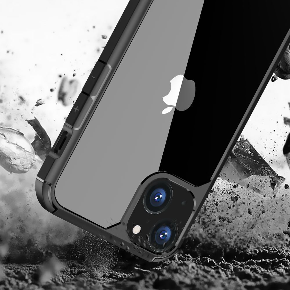 GRIPP Defender Hard Polycarbonate & TPU Back Cover for Apple iPhone 13 (Drop Protection, Black)_3