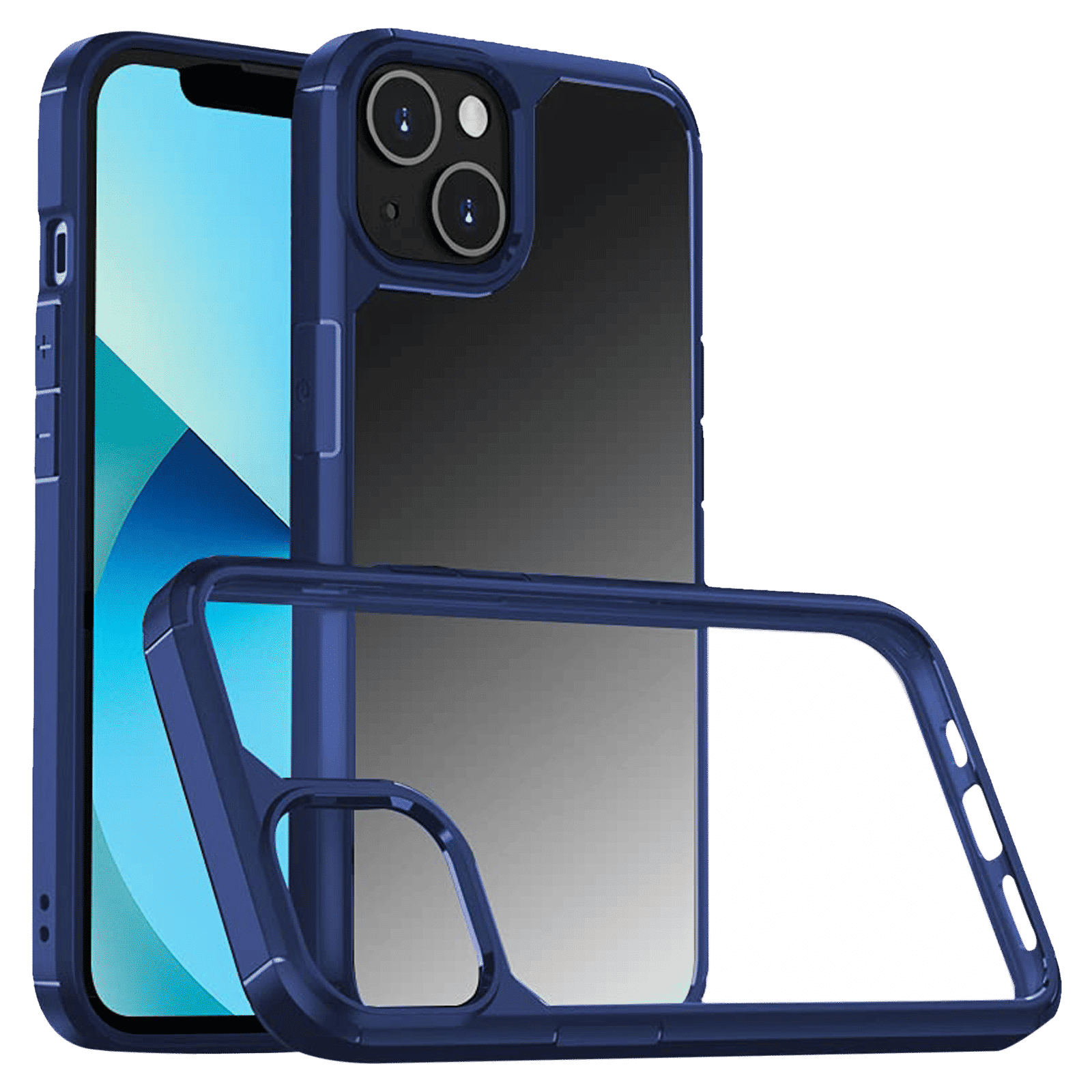 GRIPP Defender Hard Polycarbonate & TPU Back Cover for Apple iPhone 13 (Drop Protection, Blue)_1