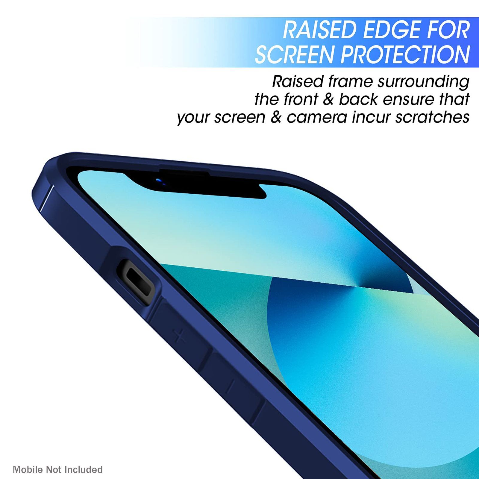 GRIPP Defender Hard Polycarbonate & TPU Back Cover for Apple iPhone 13 (Drop Protection, Blue)_4