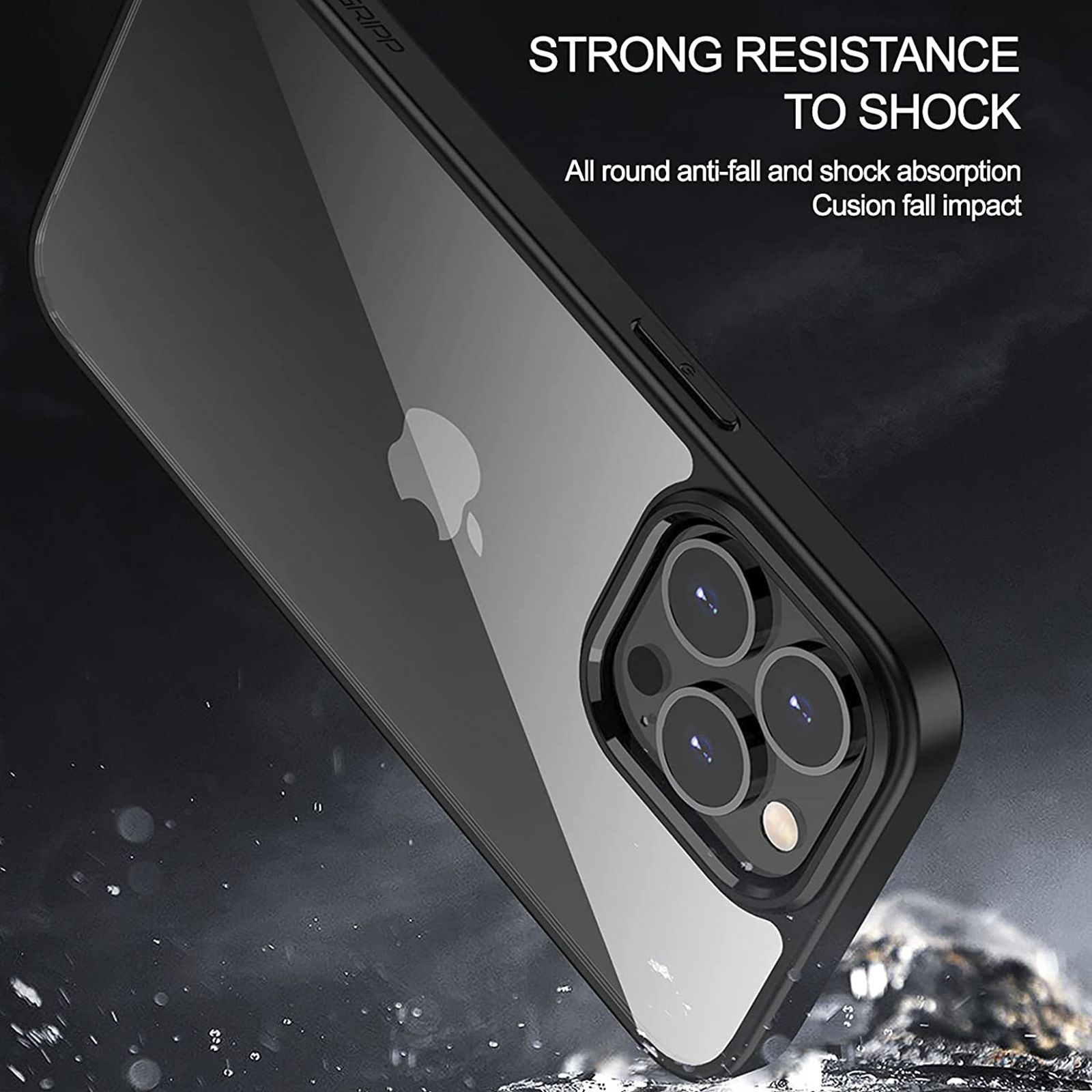 GRIPP Ming Hard Polycarbonate Back Cover for Apple iPhone 13 Pro (Drop Protection, Black)_5