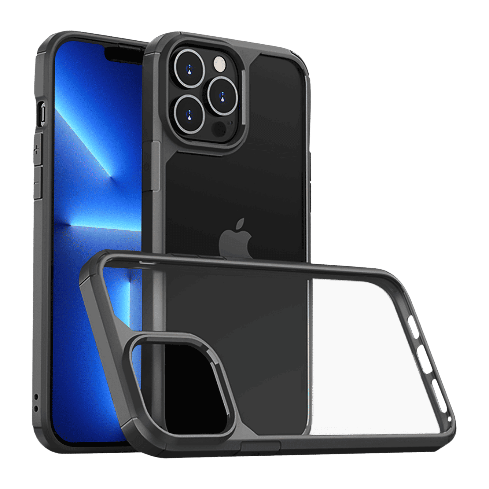 GRIPP Defender Hard Polycarbonate & TPU Back Cover for Apple iPhone 13 Pro (Drop Protection, Black)_1