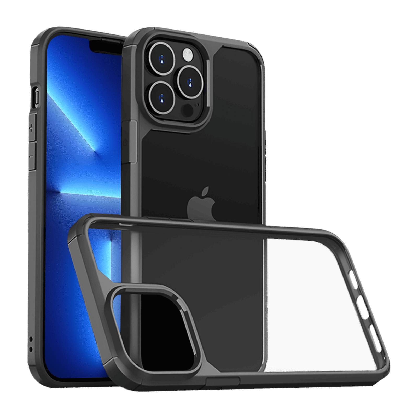 GRIPP Defender Hard Polycarbonate & TPU Back Cover for Apple iPhone 13 Pro Max (Supports Wireless Charging, Black)_1