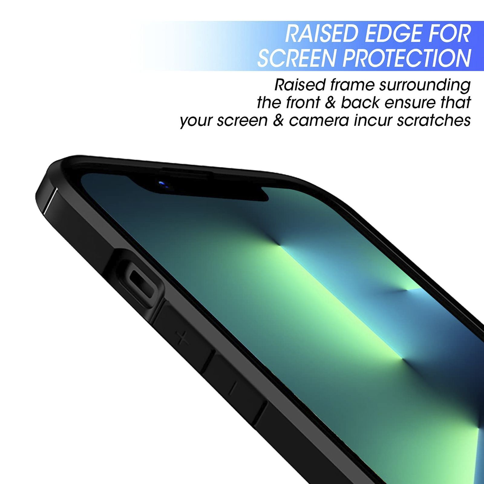 GRIPP Defender Hard Polycarbonate & TPU Back Cover for Apple iPhone 13 Pro Max (Supports Wireless Charging, Black)_7