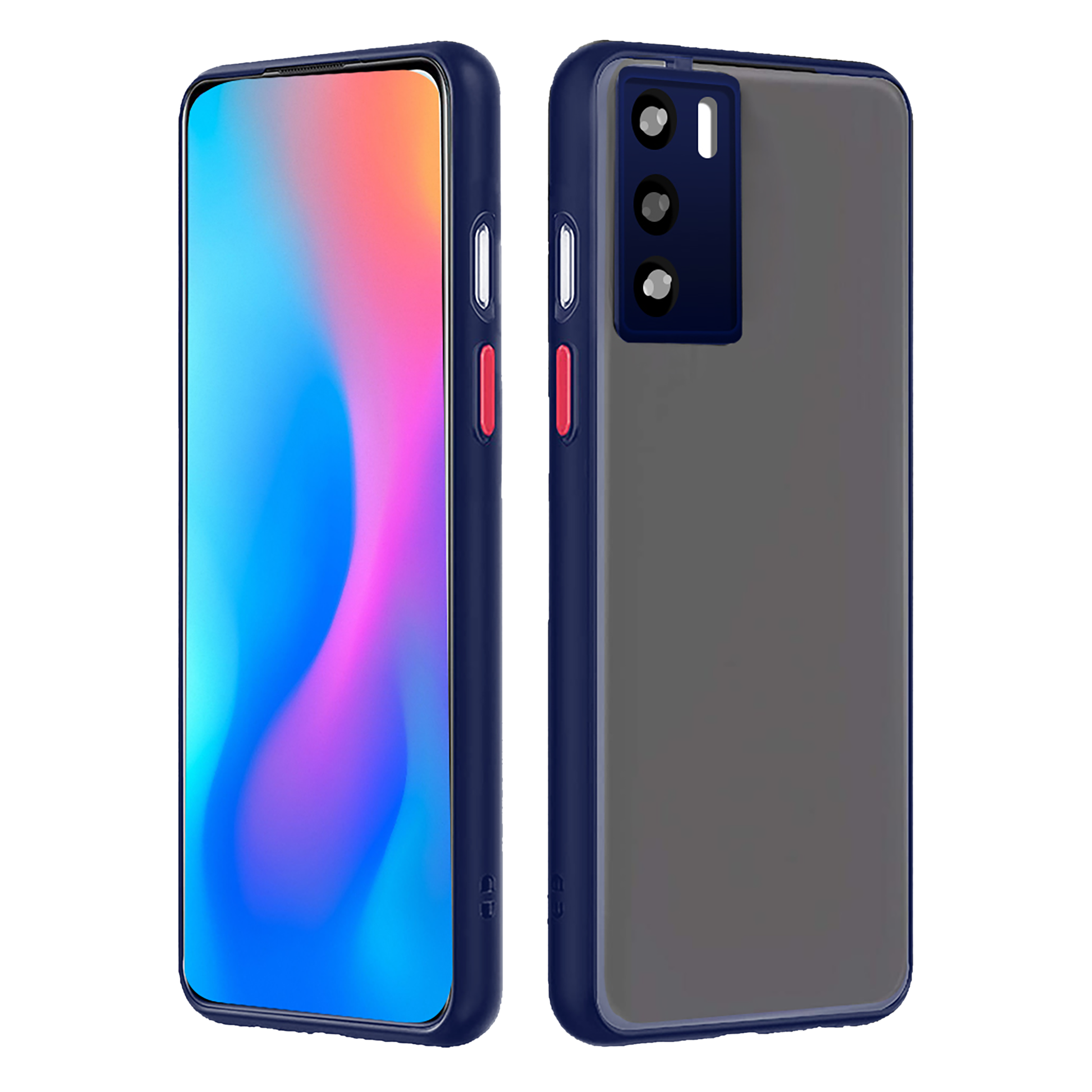 Arrow Duplex Back Cover for vivo V23 (Anti Scratch Design, Blue)_1