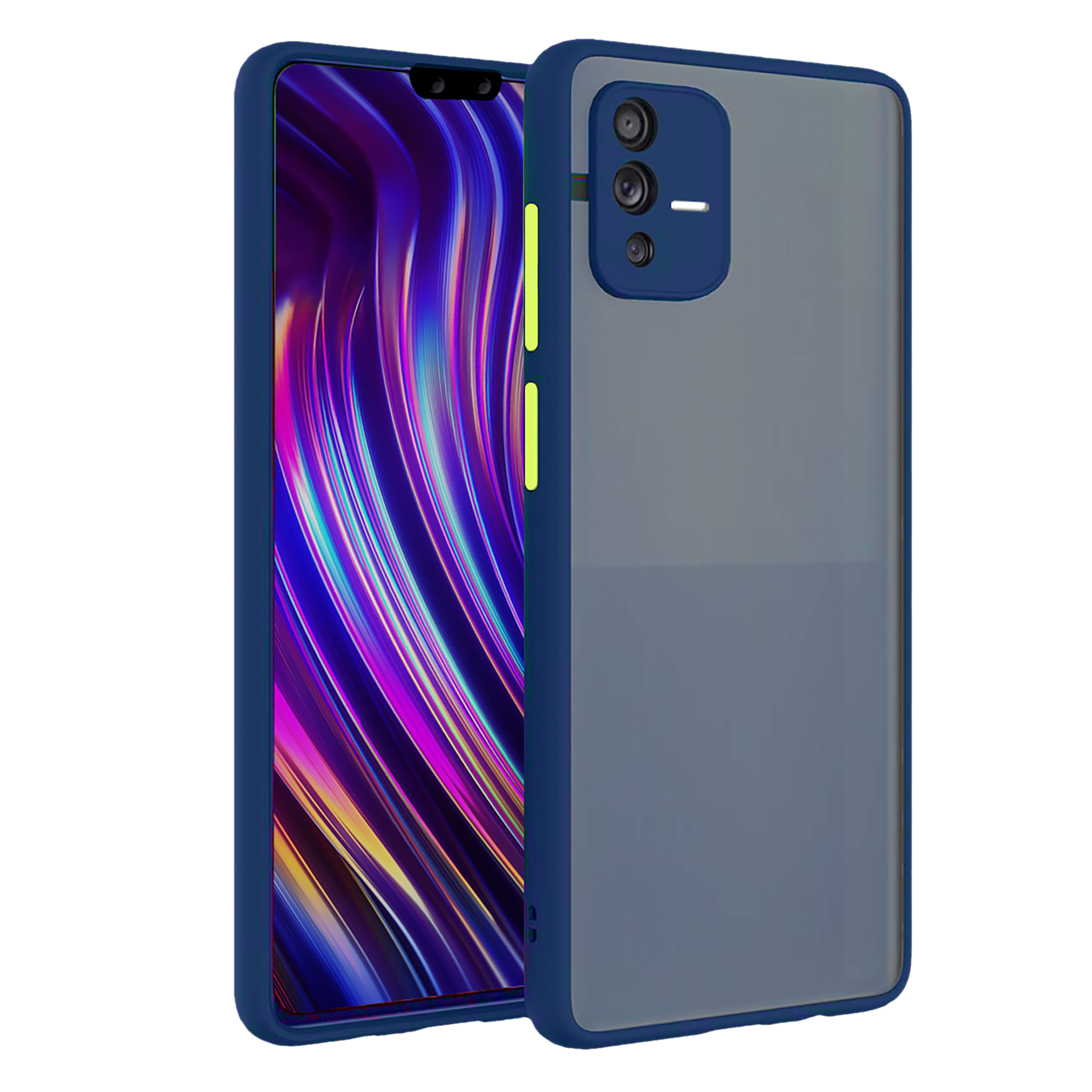 Arrow Duplex Back Cover for vivo V23 Pro (Anti Scratch Design, Blue)_1