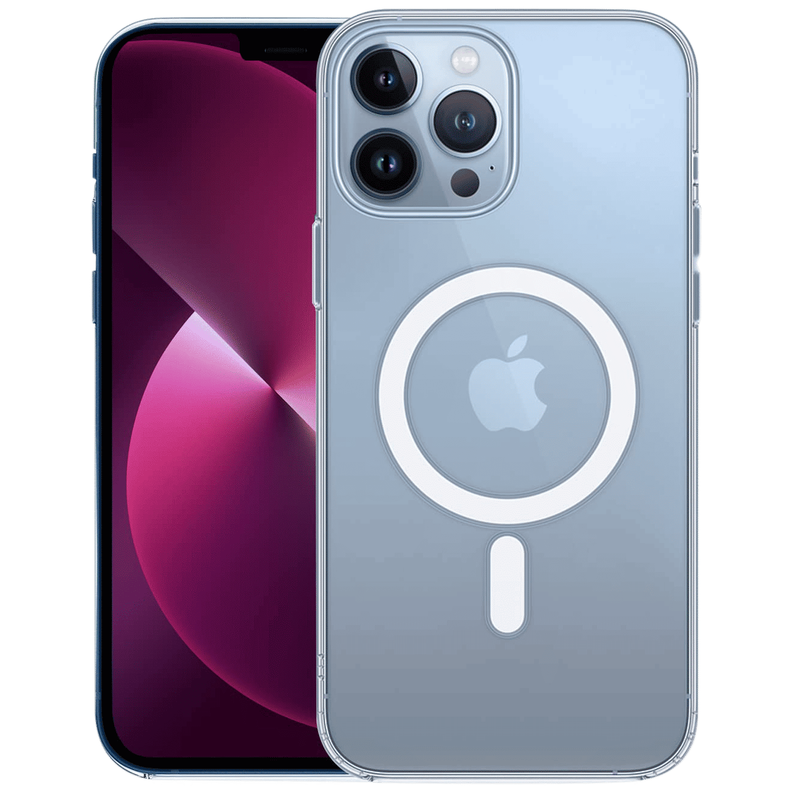 RAEGR MagFix Air Hybrid TPU & Polycarbonate Back Cover for Apple iPhone 13 Pro Max (MagSafe Charging Support, Crystal Clear)_1