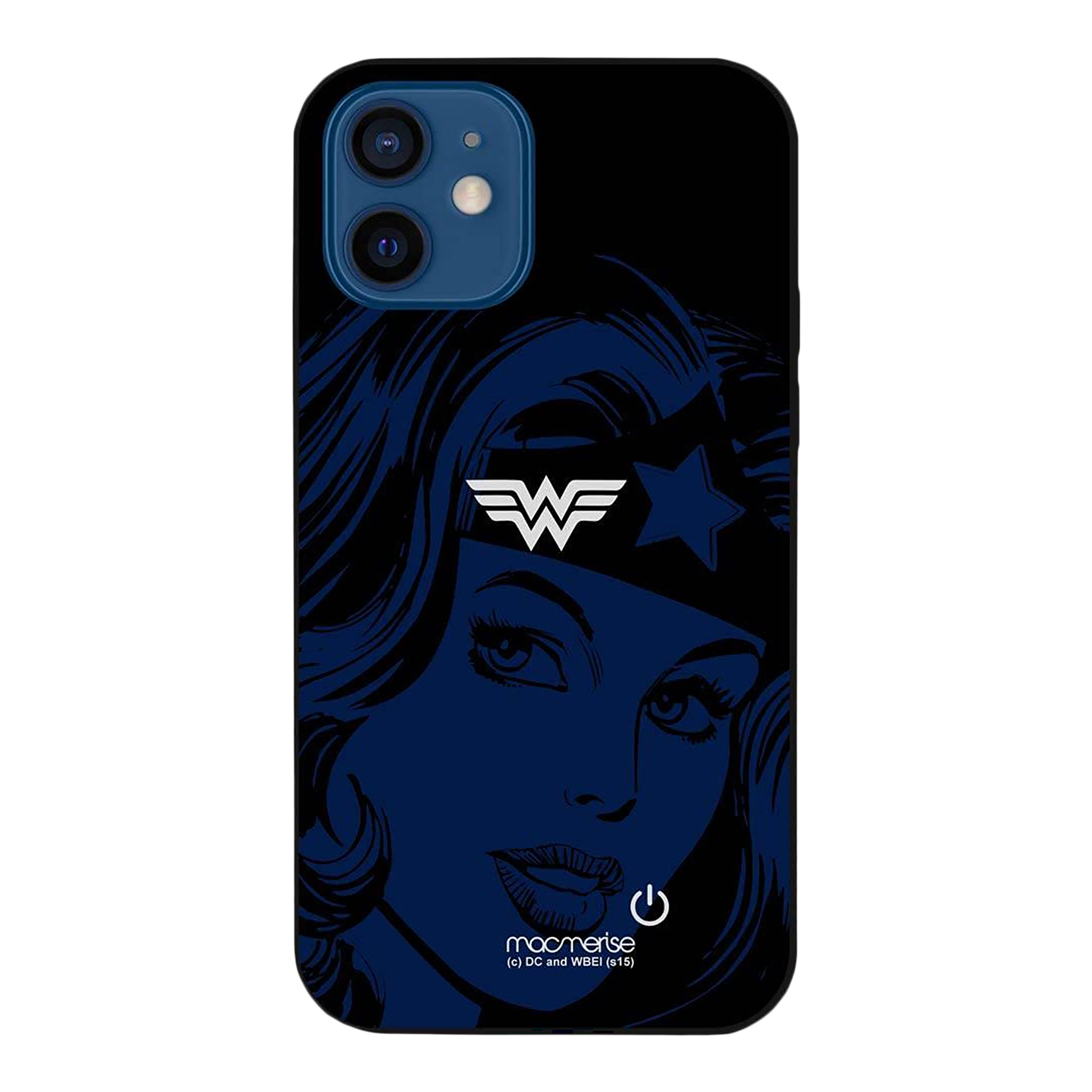 Macmerise Silhouette Wonder Woman Hard Polycarbonate Back Cover for Apple iPhone 12 Mini (Supports Wireless Charging, Multi Color)_1