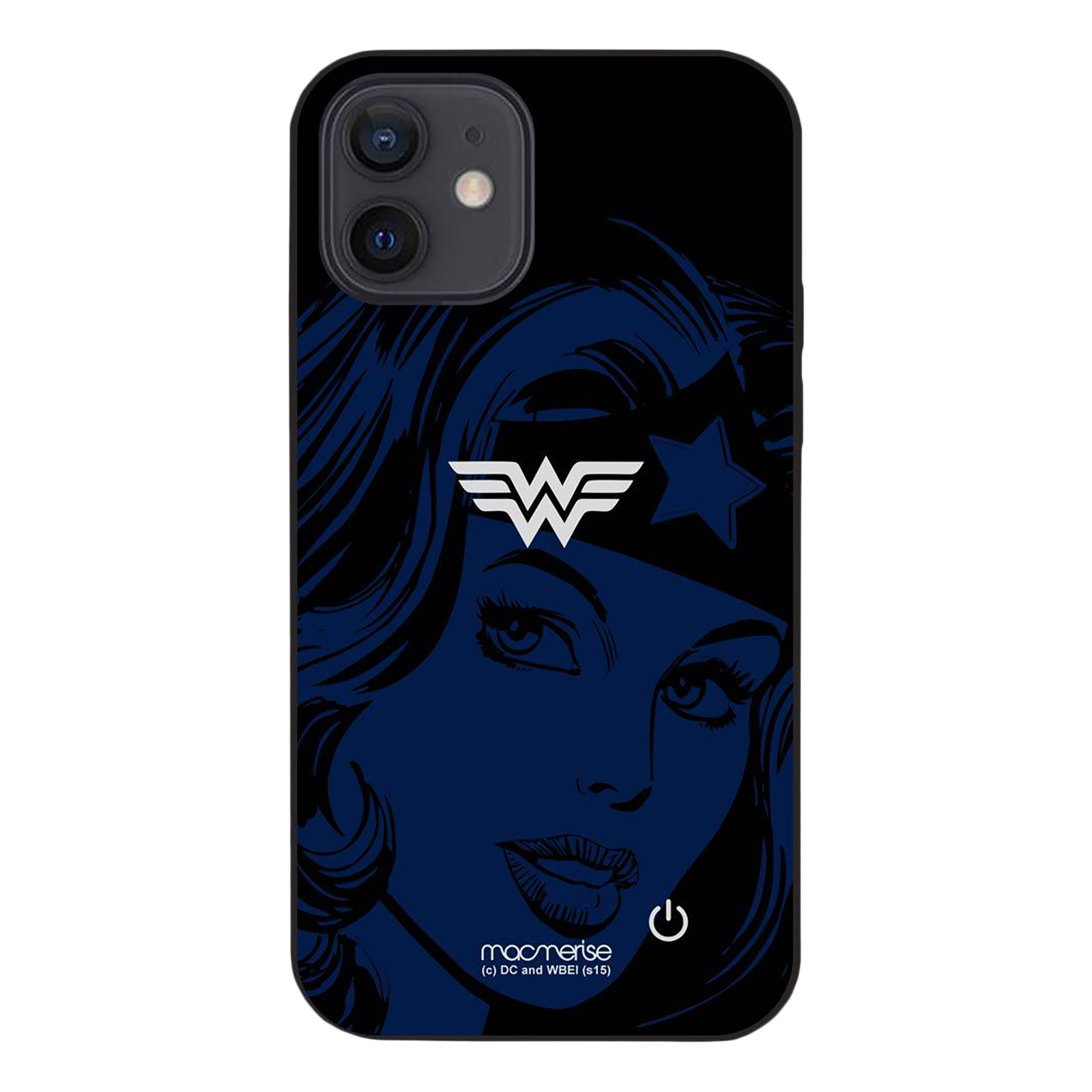 Macmerise Silhouette Wonder Woman Hard Polycarbonate Back Cover for Apple iPhone 12 Pro (Supports Wireless Charging, Multi Color)_1