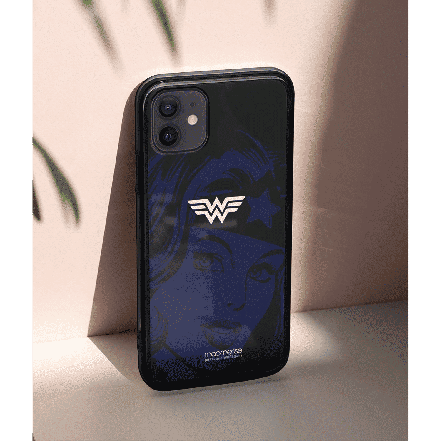 Macmerise Silhouette Wonder Woman Hard Polycarbonate Back Cover for Apple iPhone 12 (Supports Wireless Charging, Multi Color)_3