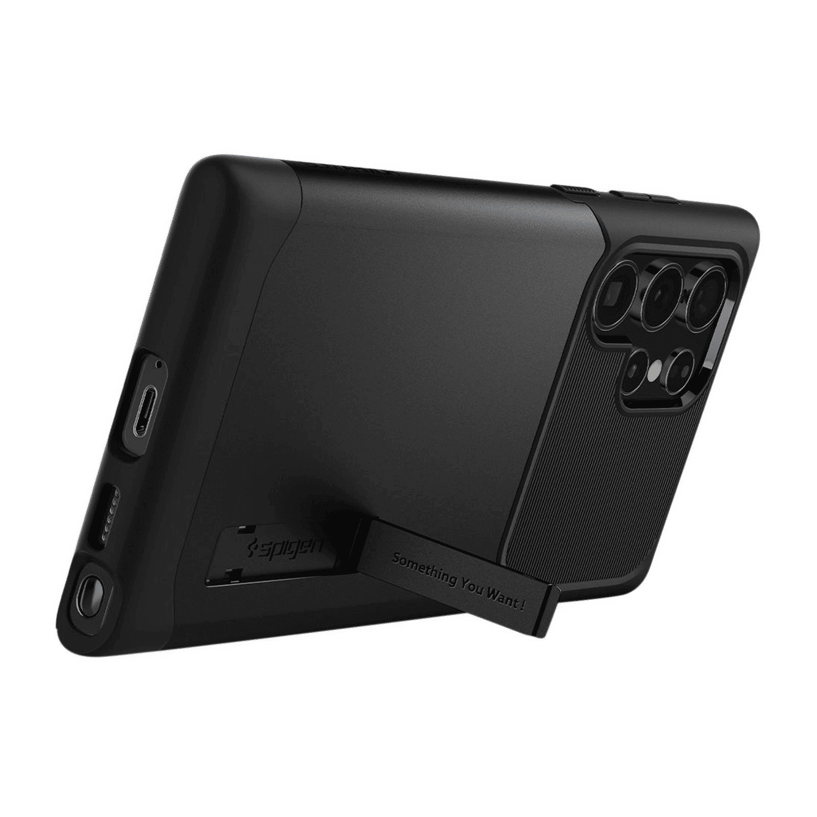 Spigen Slim Armor Polycarbonate & TPU & Impact Foam Back Cover for SAMSUNG Galaxy S22 Ultra 5G (Supports Wireless Charging, Black)_8