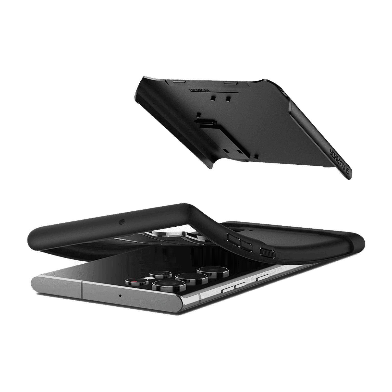 Spigen Slim Armor Polycarbonate & TPU & Impact Foam Back Cover for SAMSUNG Galaxy S22 Ultra 5G (Supports Wireless Charging, Black)_9