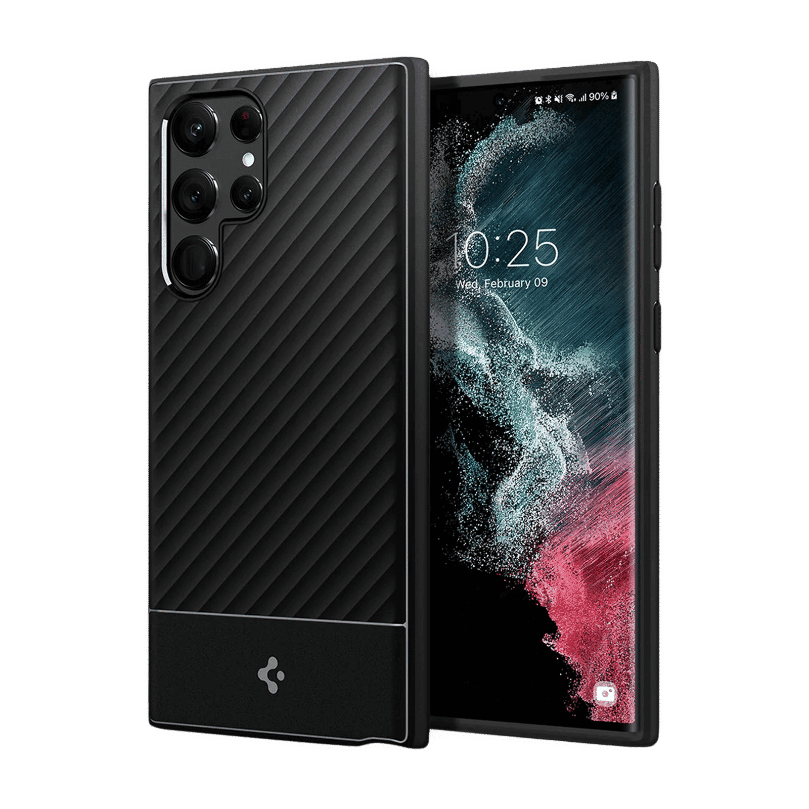 Spigen Core Armor TPU Back Cover for SAMSUNG Galaxy S22 Ultra 5G (Mil-Grade Shock Absorbent Layer, Matte Black)_1