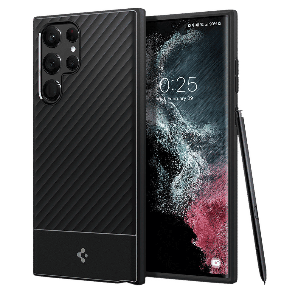 Spigen Core Armor TPU Back Cover for SAMSUNG Galaxy S22 Ultra 5G (Mil-Grade Shock Absorbent Layer, Matte Black)_6