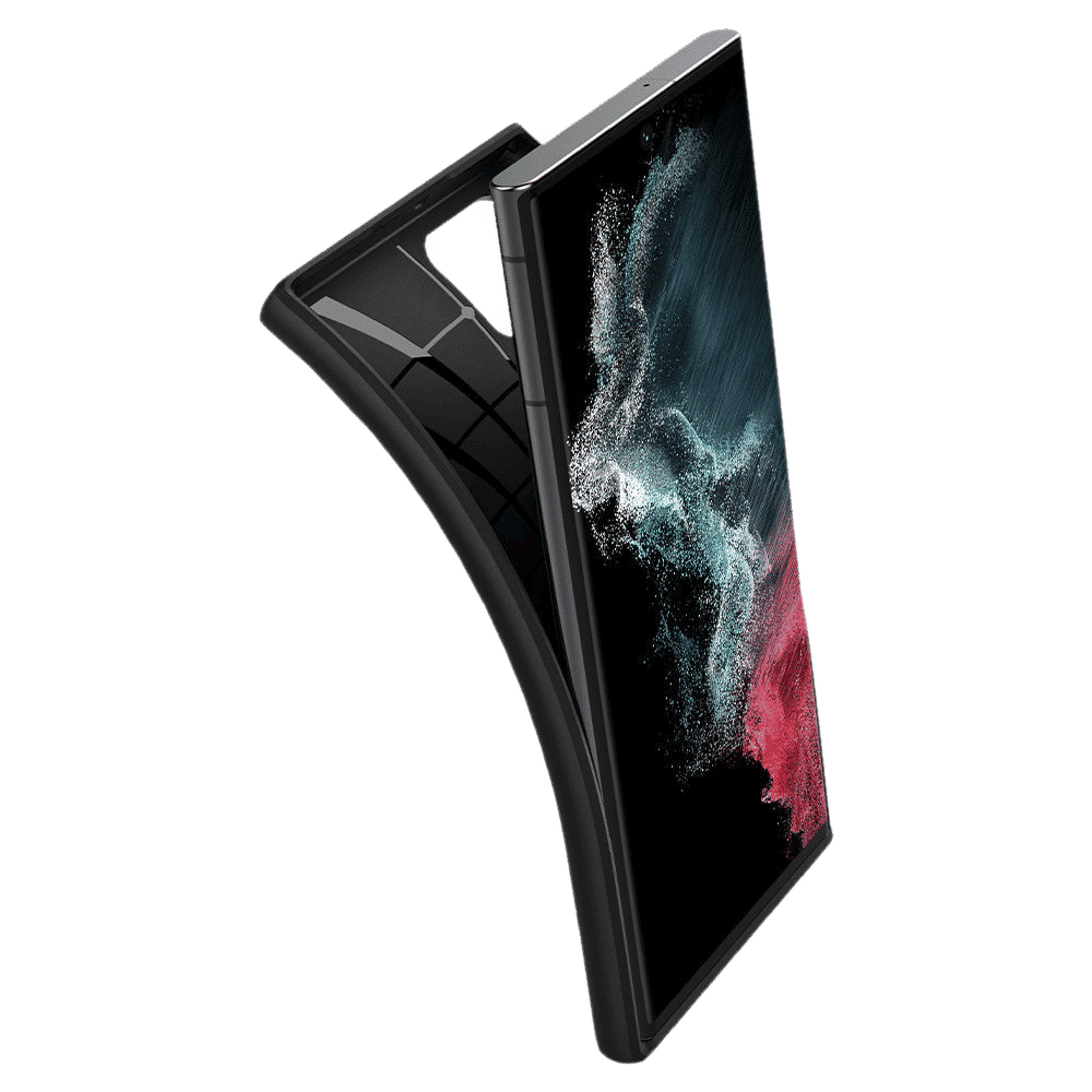 Spigen Core Armor TPU Back Cover for SAMSUNG Galaxy S22 Ultra 5G (Mil-Grade Shock Absorbent Layer, Matte Black)_7