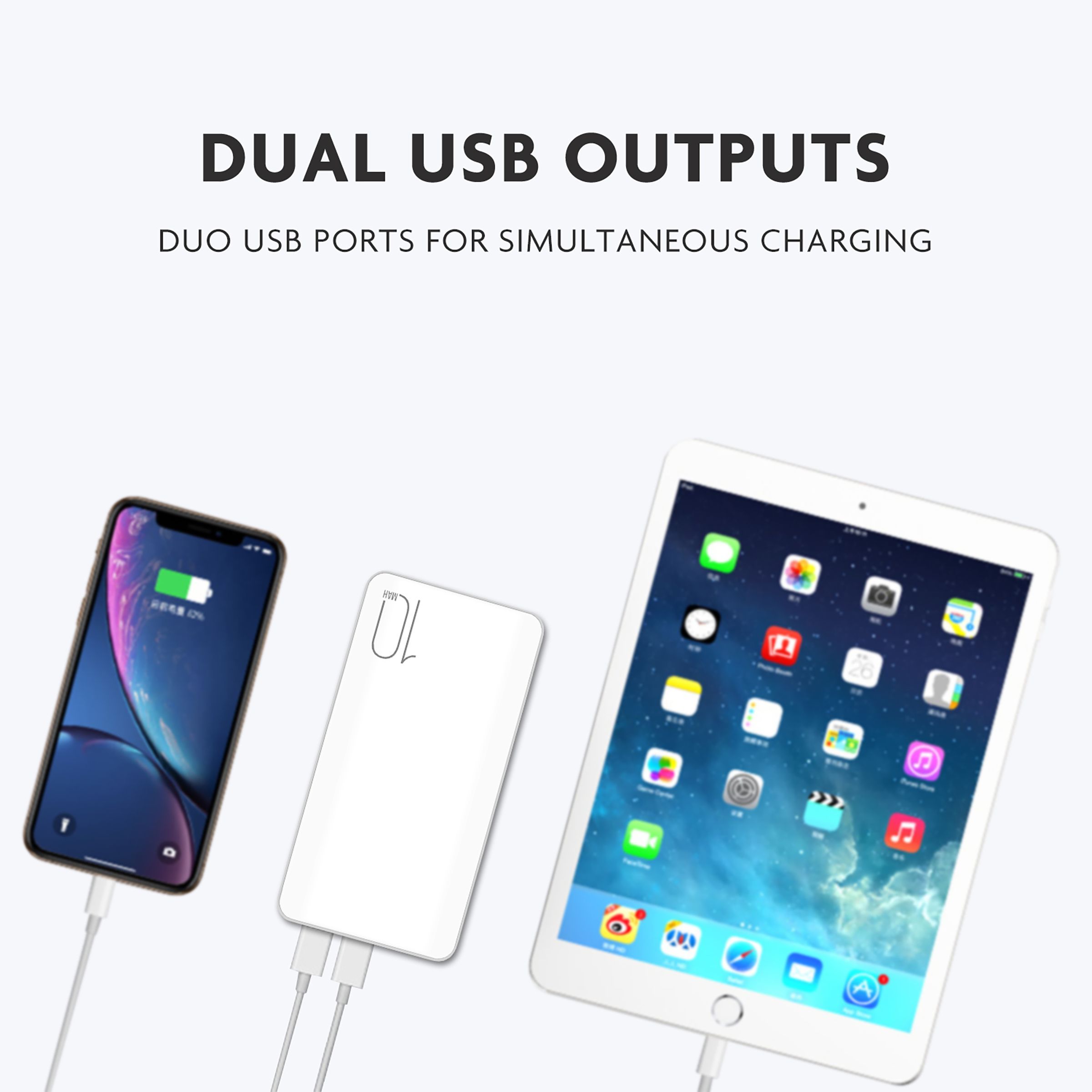 GRIPP Hard Polycarbonate Back Cover & Power Bank Combo for Apple iPhone 13 Pro Max (Scratch Resistant, Multi Color)_13