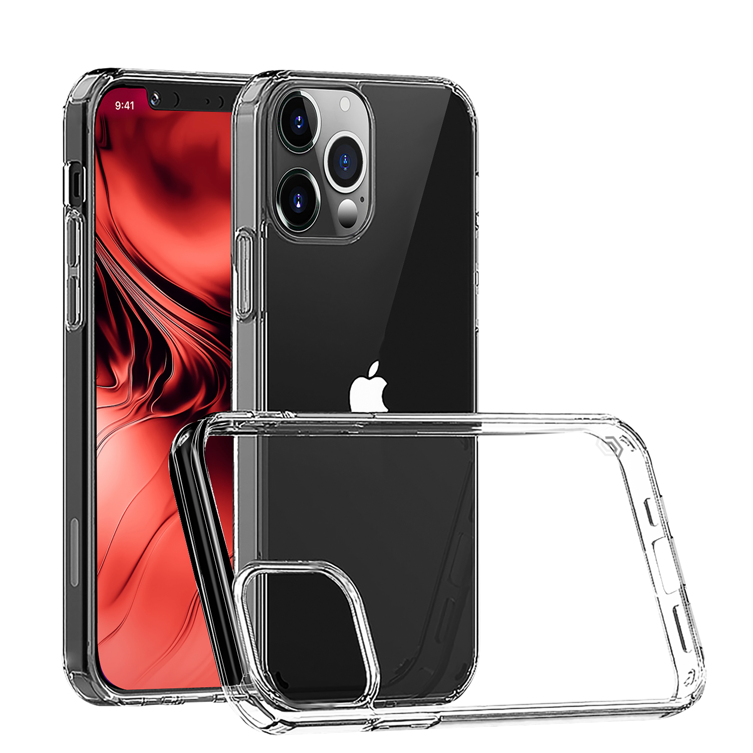 GRIPP Hard Polycarbonate Back Cover, Adapter & Wireless Charger Combo for Apple iPhone 13 Pro (Scratch Resistant, Transparent)_2