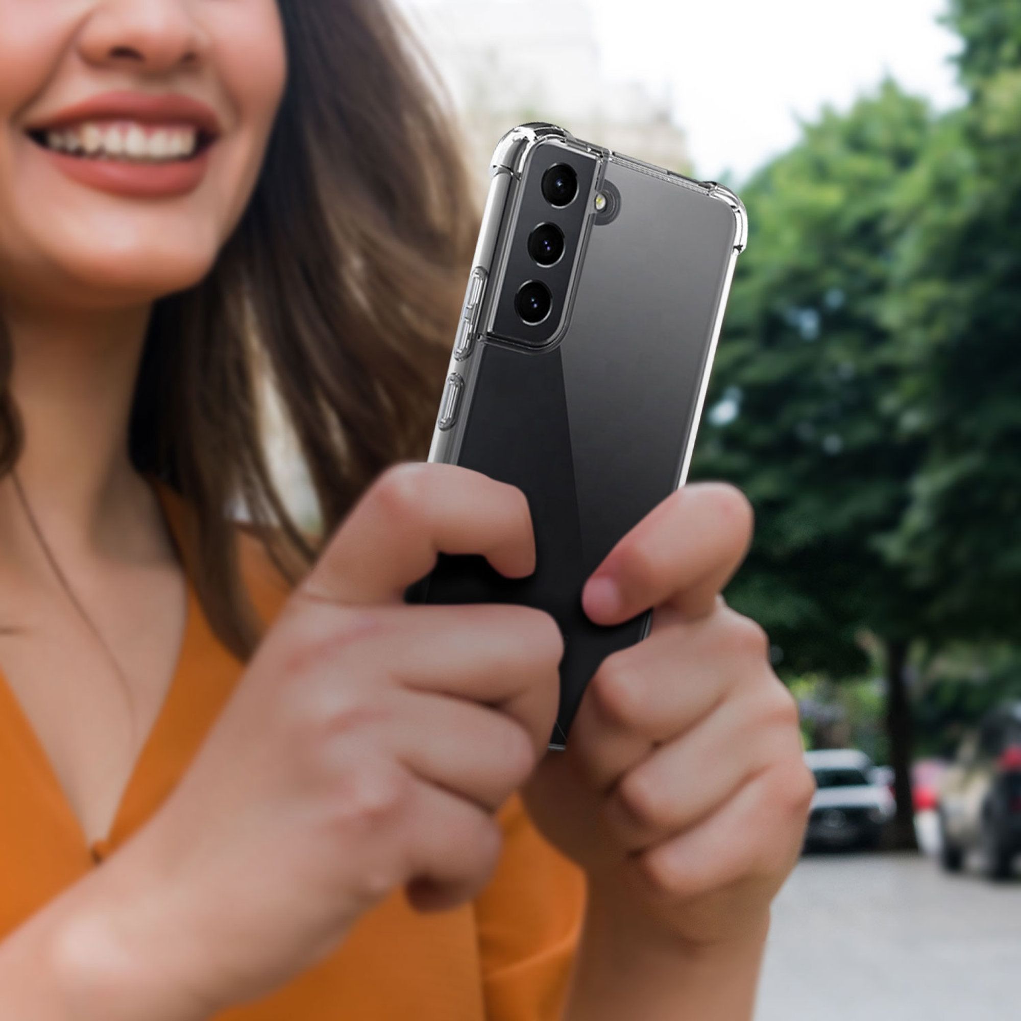 Hyphen DURO TPU Back Cover for SAMSUNG Galaxy S22 5G (Supports Wireless Charging, Clear)_7