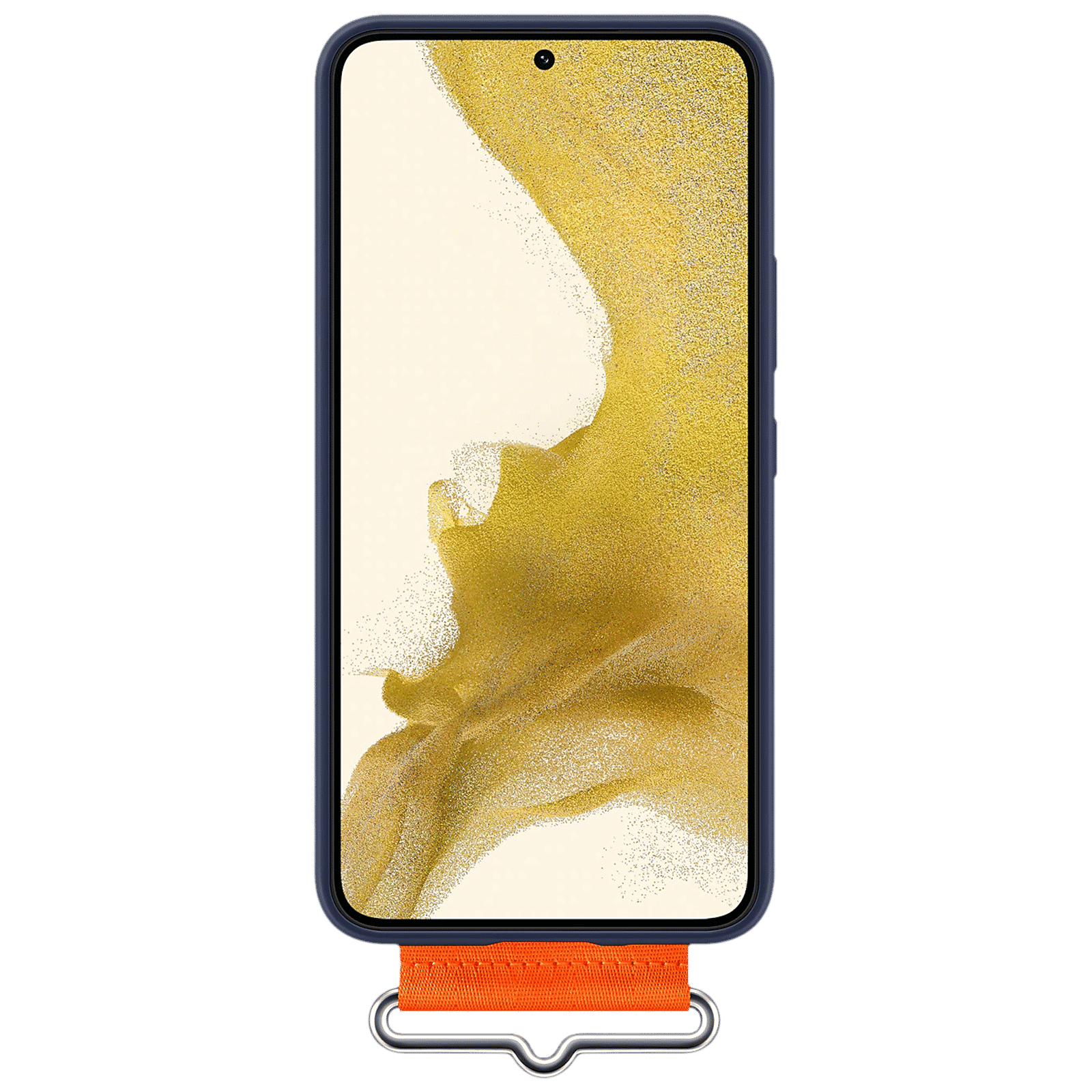 SAMSUNG Silicone Hybrid Cover for SAMSUNG Galaxy S22 5G (Detachable Strap, Navy)_8