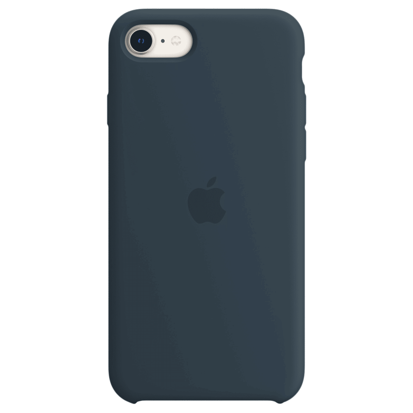 Apple Soft Silicone Back Cover for Apple iPhone SE (3rd & 2nd Gen), 8, 7 (Supports Wireless Charging, Abyss Blue)_2