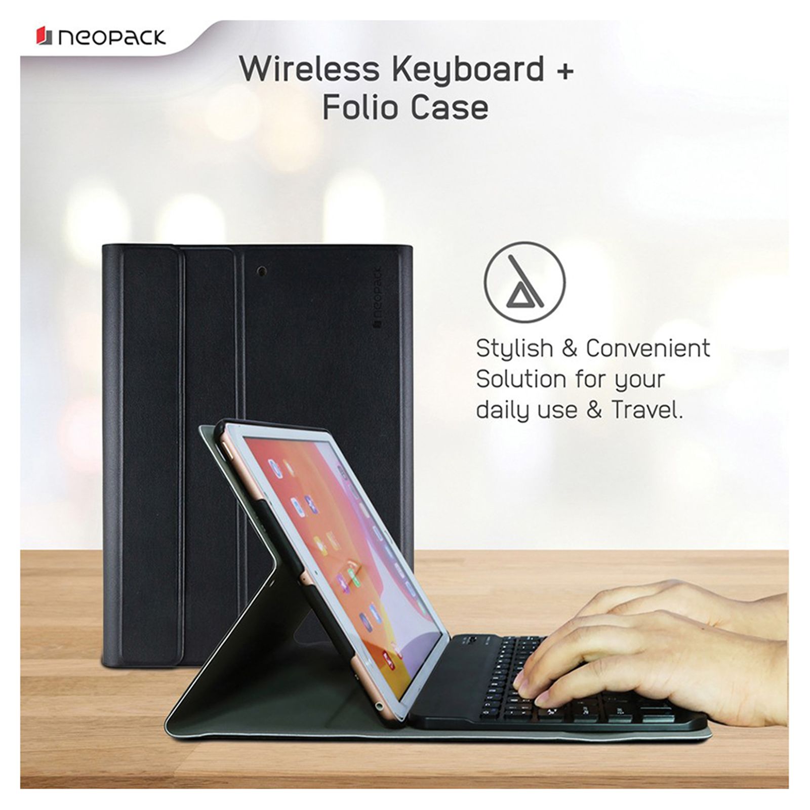 neopack 7PAD5 Commuter ABS Plastic Flip Cover for Apple iPad 7th Gen and 8th Gen 10.2 Inch (Detachable Wireless Magnetic Keyboard, Black) neopack 7PAD5 Commuter ABS Plastic Flip Cover for Apple iPad 7th Gen and 8th Gen 10.2 Inch (Detachable Wireless Magnetic Keyboard, Black)_6