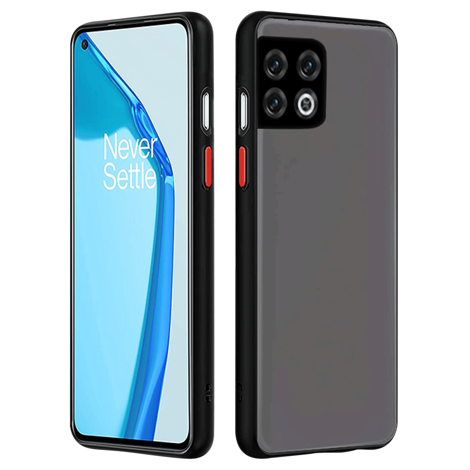 Arrow Duplex Polycarbonate Back Cover for OnePlus 10 Pro (Anti Scratch Design, Black)_1