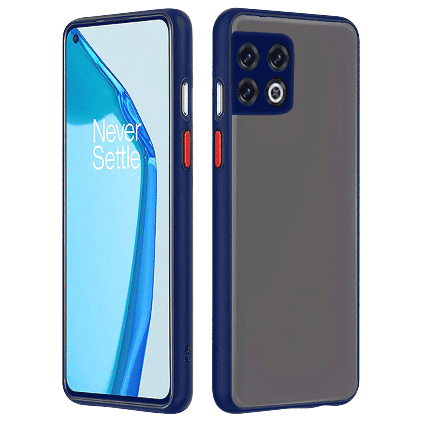 Arrow Duplex Polycarbonate Back Cover for OnePlus 10 Pro (Anti Scratch Design, Blue)_1