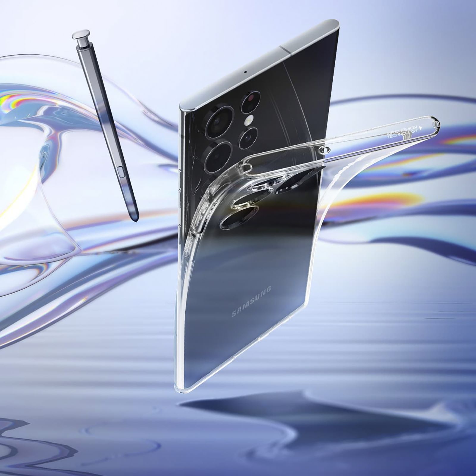 Spigen Liquid Crystal TPU Back Cover for SAMSUNG Galaxy S22 Ultra 5G (Dust and Scratch Resistant, Crystal Clear)_10