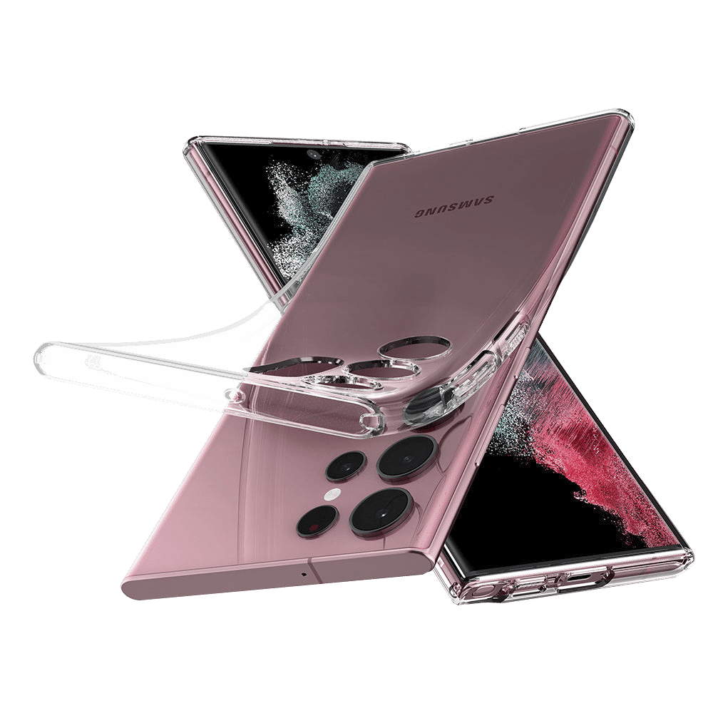 Spigen Liquid Crystal TPU Back Cover for SAMSUNG Galaxy S22 Ultra 5G (Dust and Scratch Resistant, Crystal Clear)_12