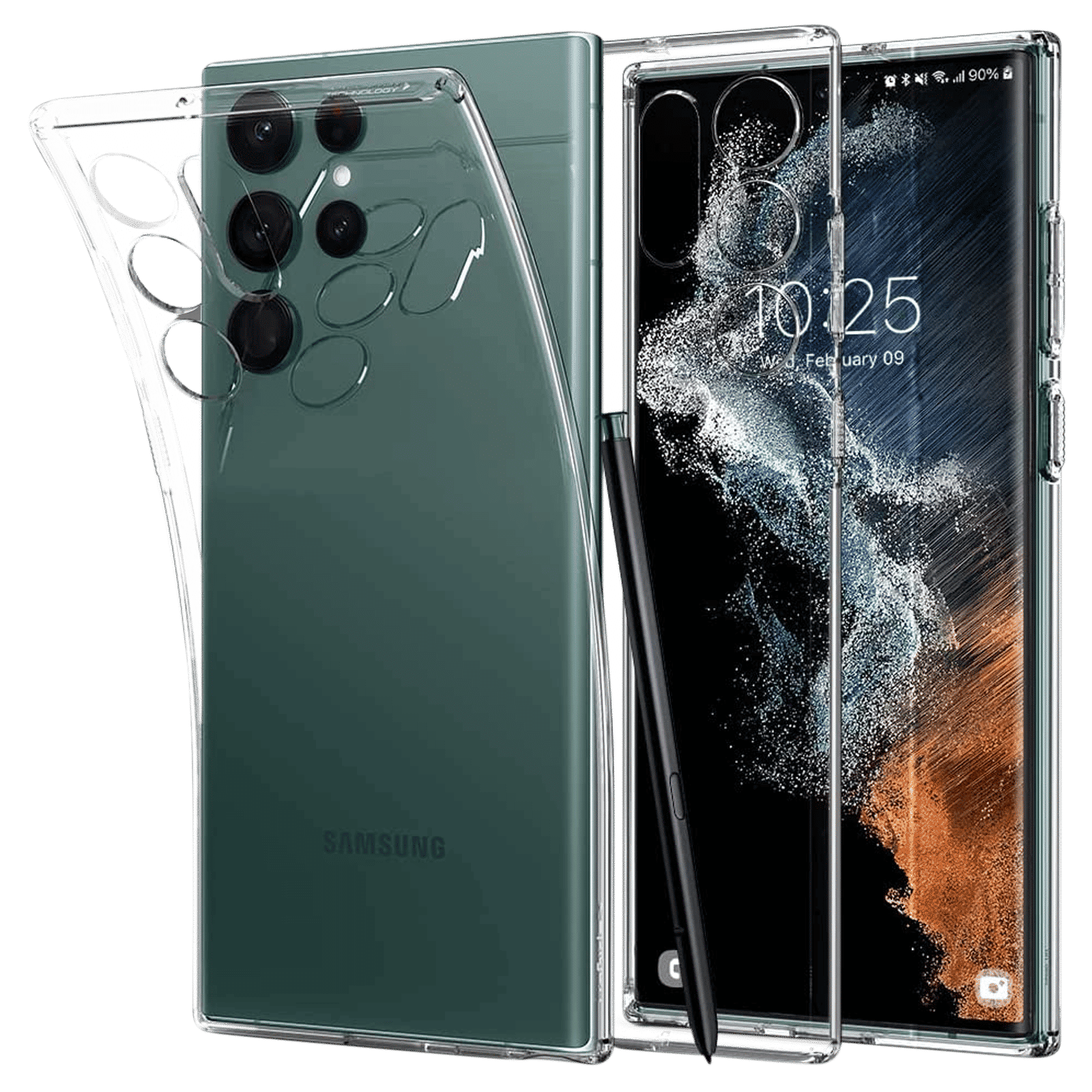 Spigen Liquid Crystal TPU Back Cover for SAMSUNG Galaxy S22 Ultra 5G (Dust and Scratch Resistant, Crystal Clear)_4