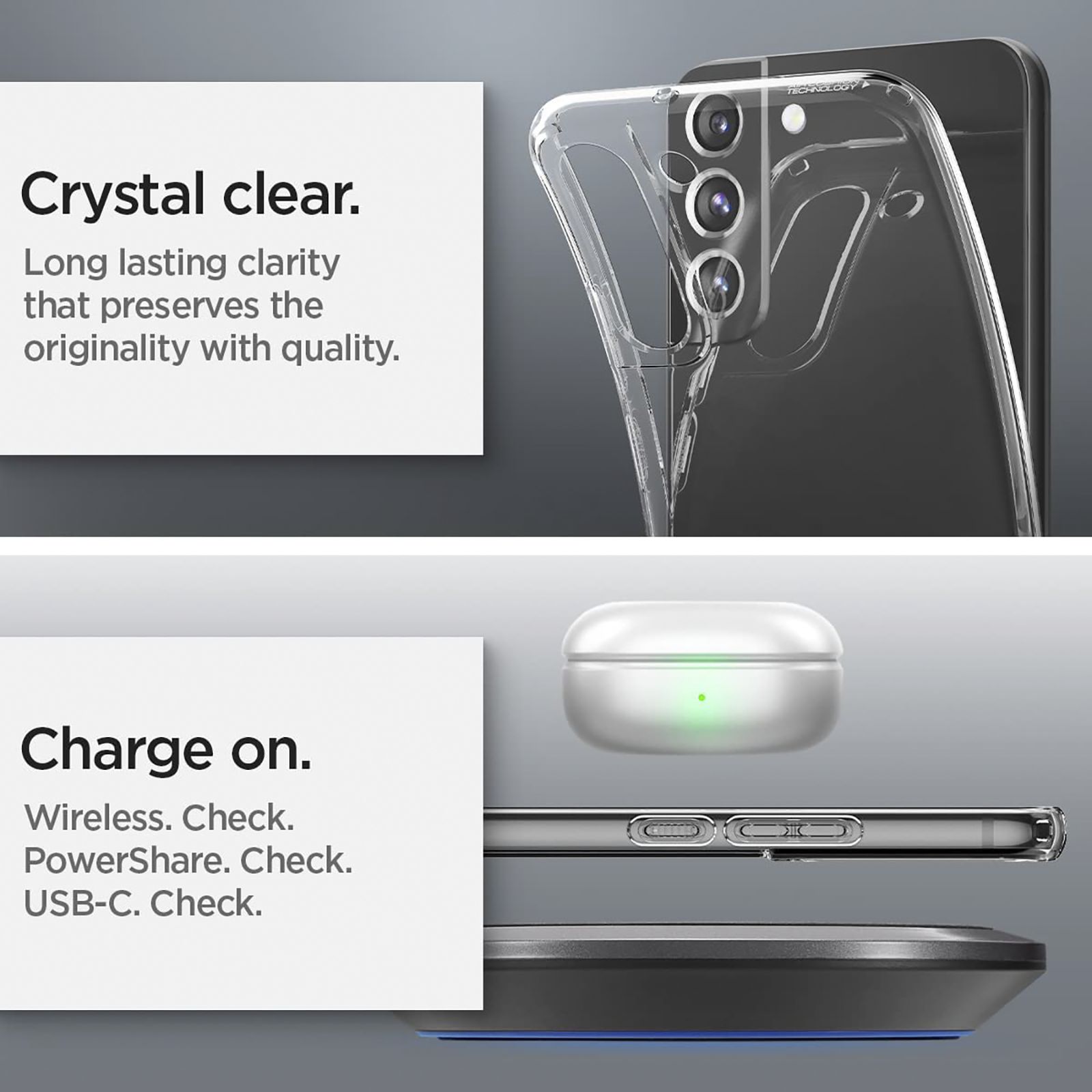 Spigen Liquid Crystal TPU Back Cover for SAMSUNG Galaxy S22+ 5G (Dust and Scratch Resistant, Crystal Clear) Spigen Liquid Crystal TPU Back Cover for SAMSUNG Galaxy S22+ 5G (Dust and Scratch Resistant, Crystal Clear)_5