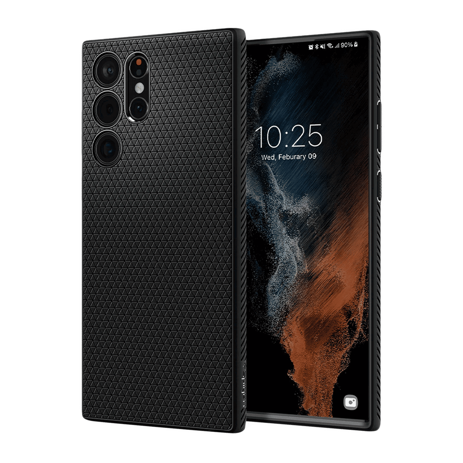 Spigen Liquid Air TPU Hybrid Cover for SAMSUNG Galaxy S22 Ultra 5G (Air Cushion Technology, Matte Black)_1