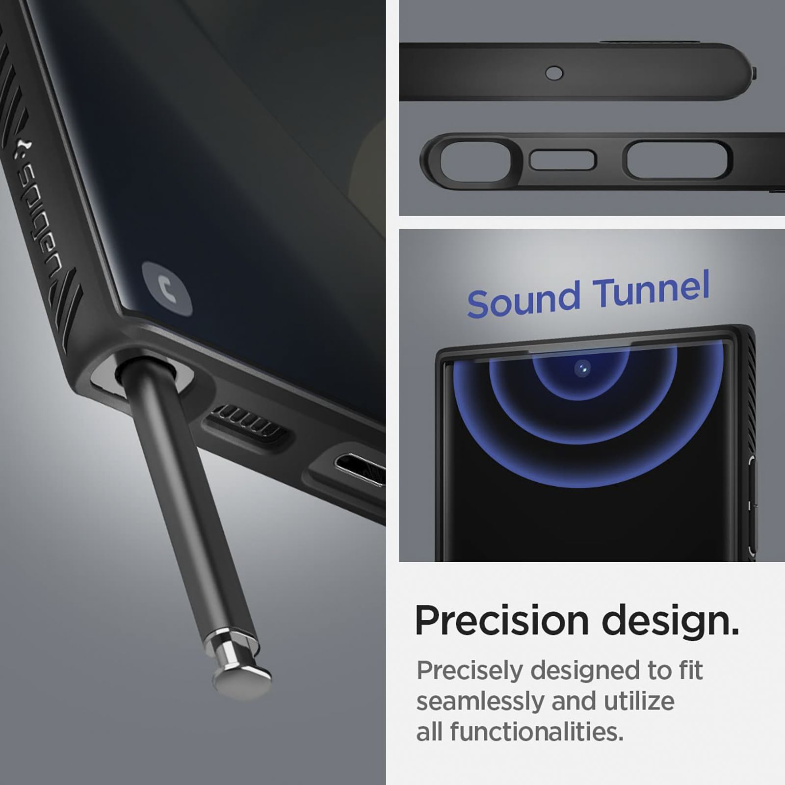 Spigen Liquid Air TPU Hybrid Cover for SAMSUNG Galaxy S22 Ultra 5G (Air Cushion Technology, Matte Black)_13