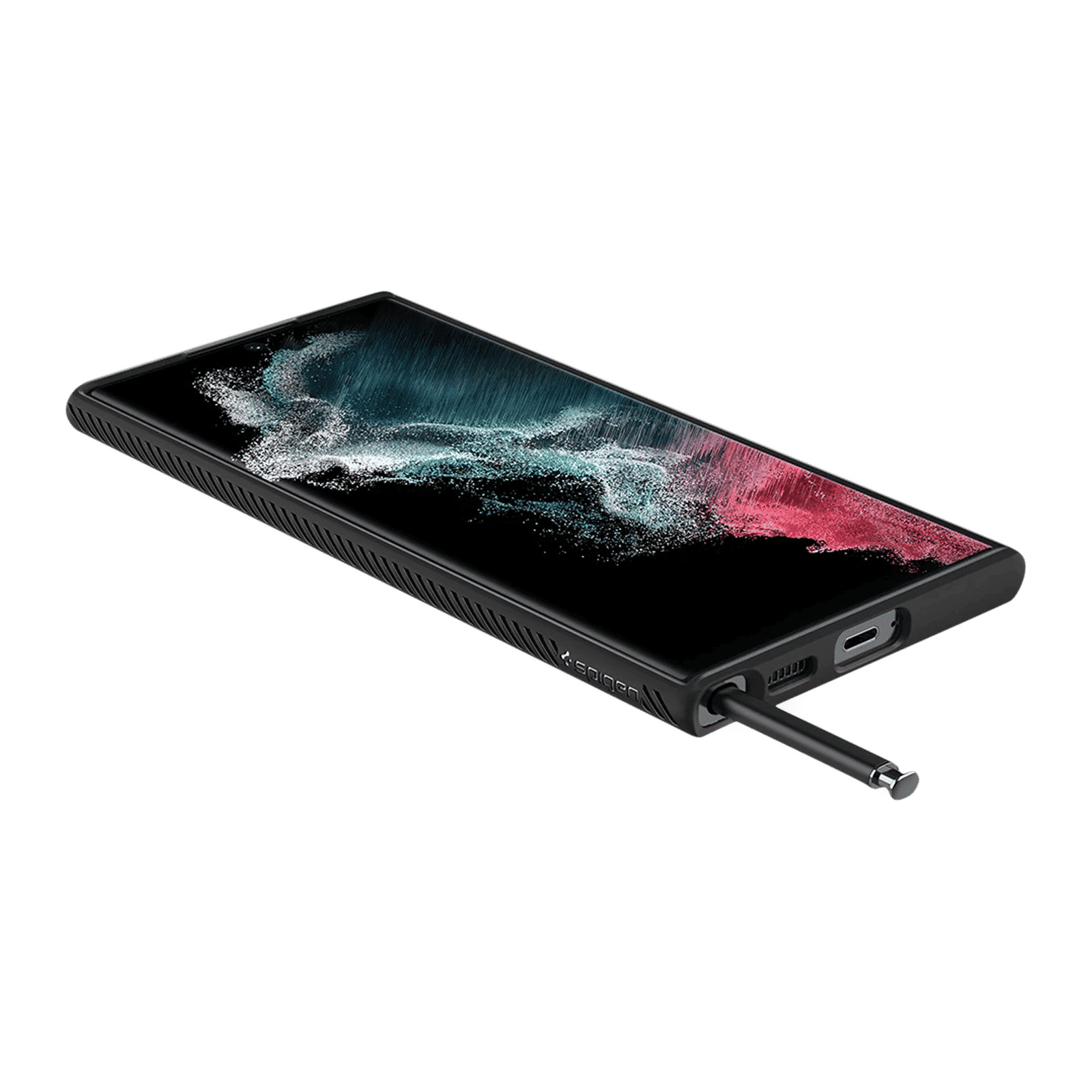 Spigen Liquid Air TPU Hybrid Cover for SAMSUNG Galaxy S22 Ultra 5G (Air Cushion Technology, Matte Black)_18