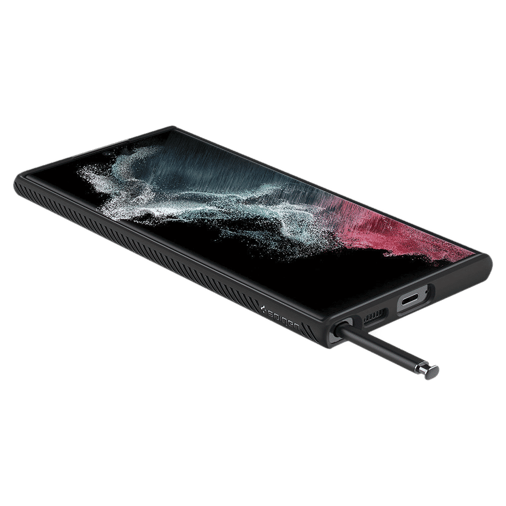 Spigen Liquid Air TPU Hybrid Cover for SAMSUNG Galaxy S22 Ultra 5G (Air Cushion Technology, Matte Black)_6