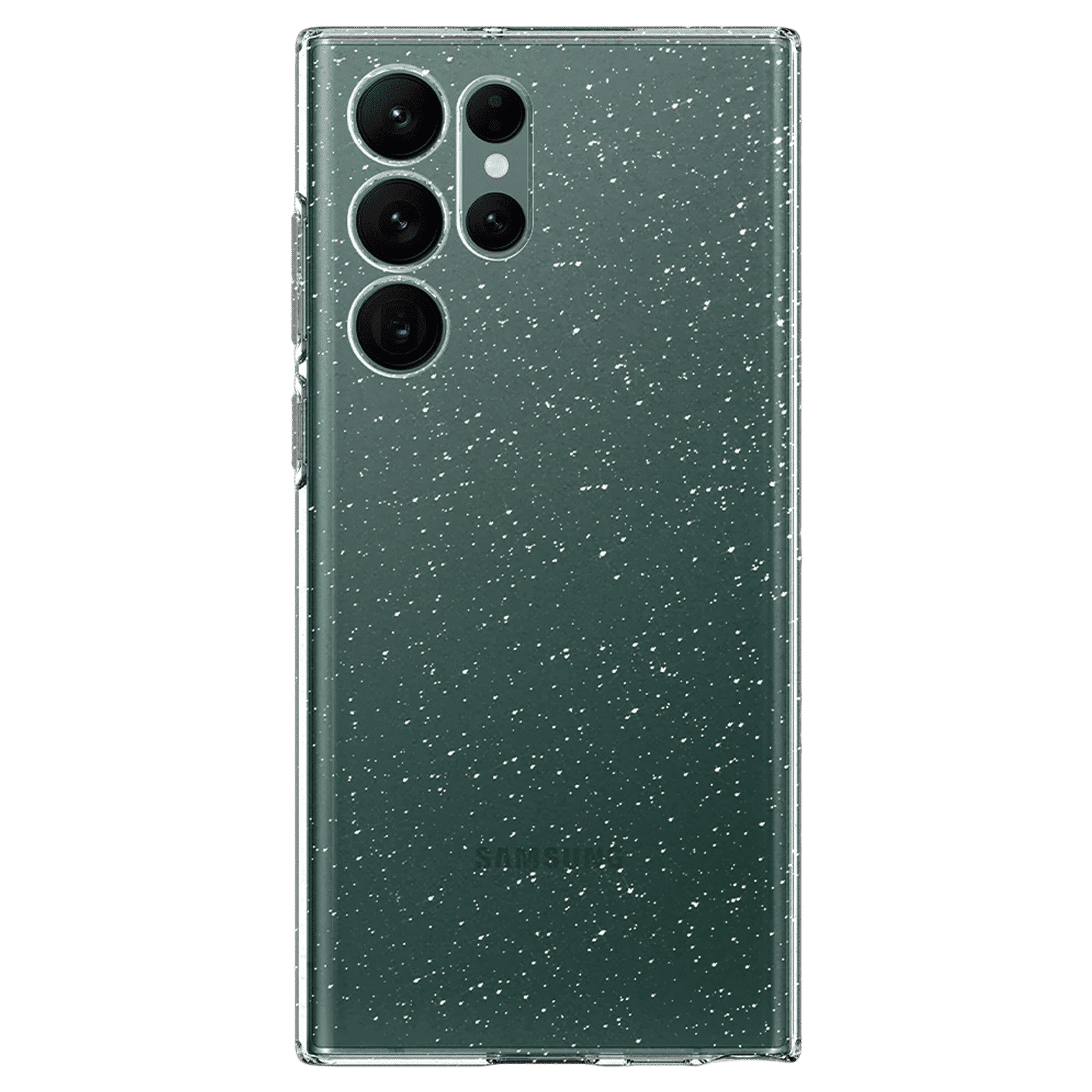 Spigen Liquid Crystal Glitter TPU Back Cover for SAMSUNG Galaxy S22 Ultra 5G (Supports Wireless Charging, Crystal Quartz)_1