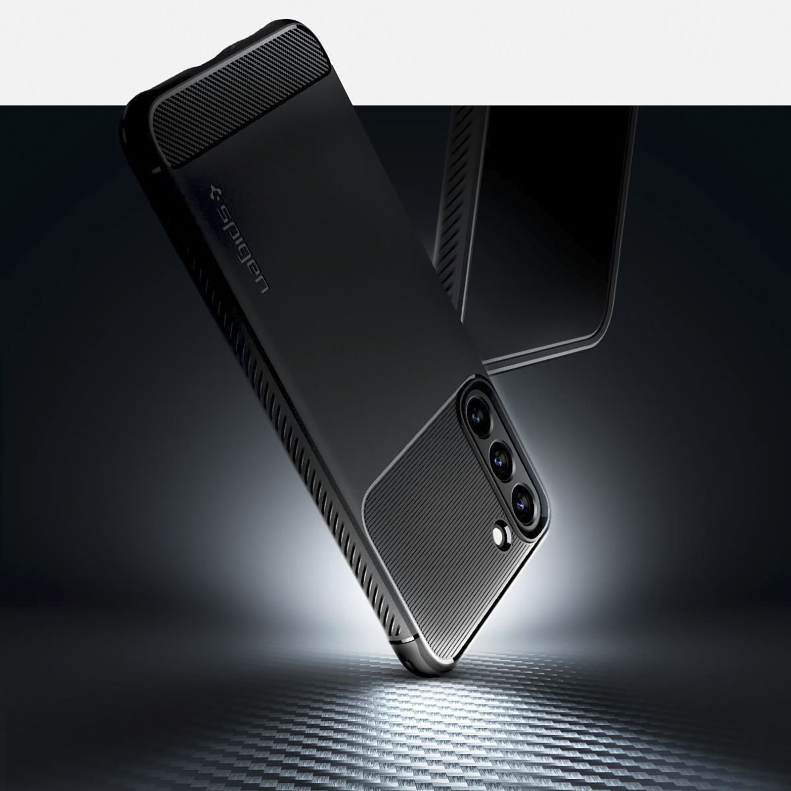 Spigen Rugged Armor TPU Back Cover for SAMSUNG Galaxy S22 5G (Supports Wireless Charging, Matte Black)_10