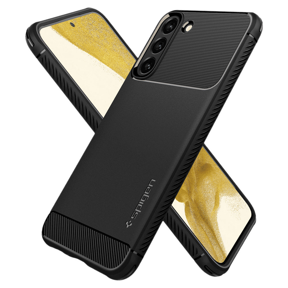 Spigen Rugged Armor TPU Back Cover for SAMSUNG Galaxy S22 5G (Supports Wireless Charging, Matte Black)_13