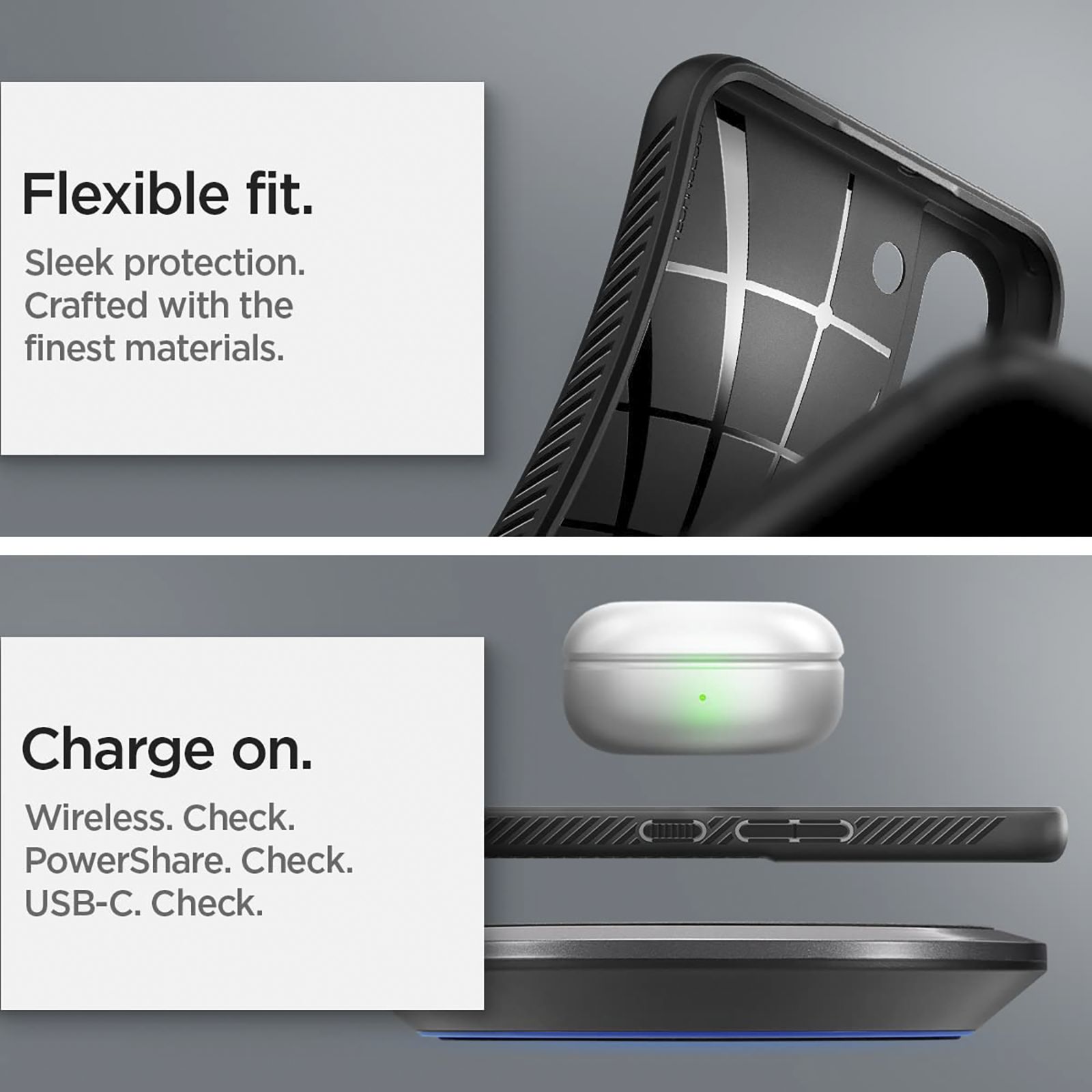 Spigen Liquid Air TPU Back Cover for SAMSUNG Galaxy S22+ 5G (Air Cushion Technology, Matte Black)_12